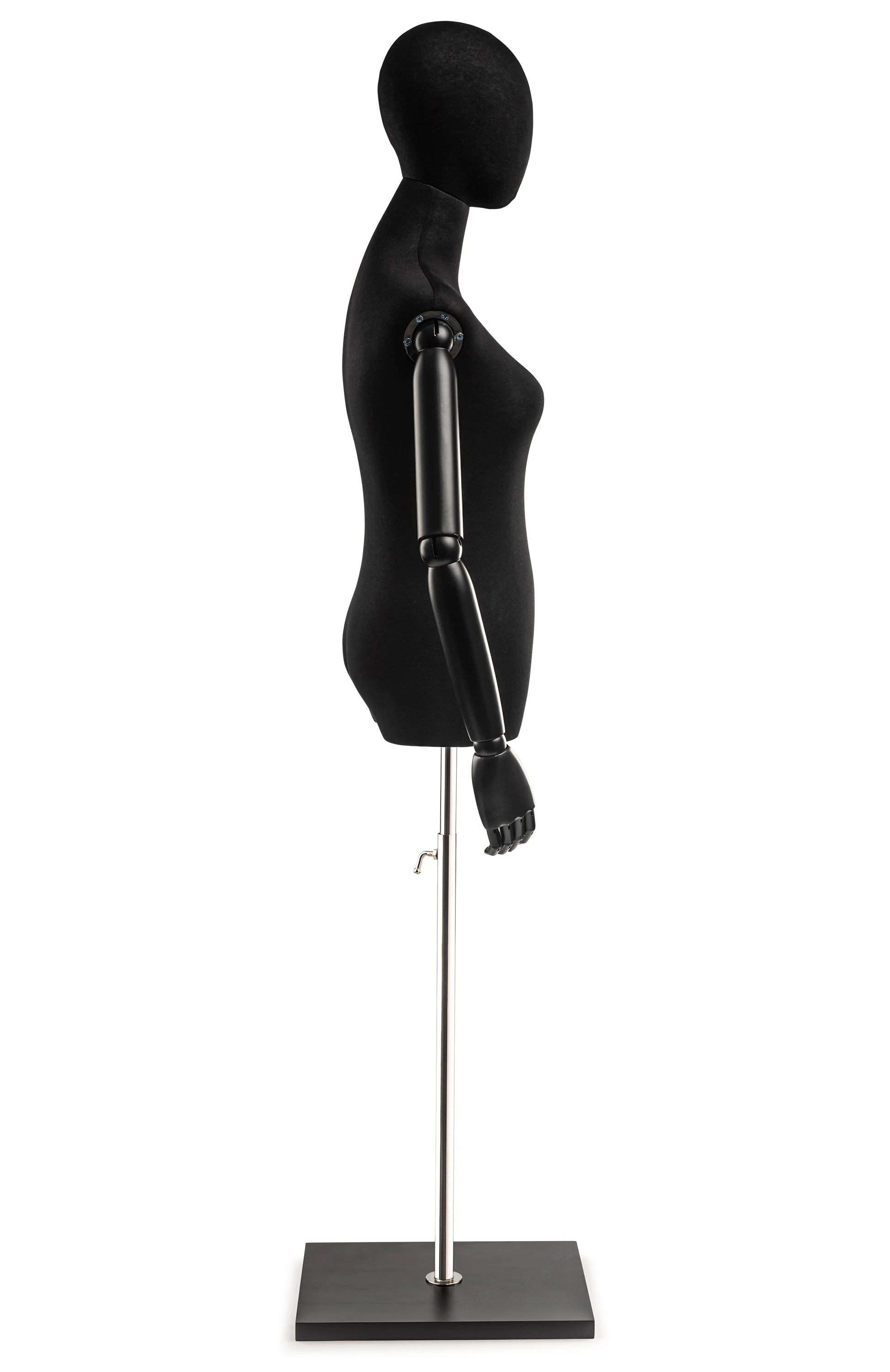 Female Display Dress Form on Wood Flat Base (Head & Arms Version) - Image 98