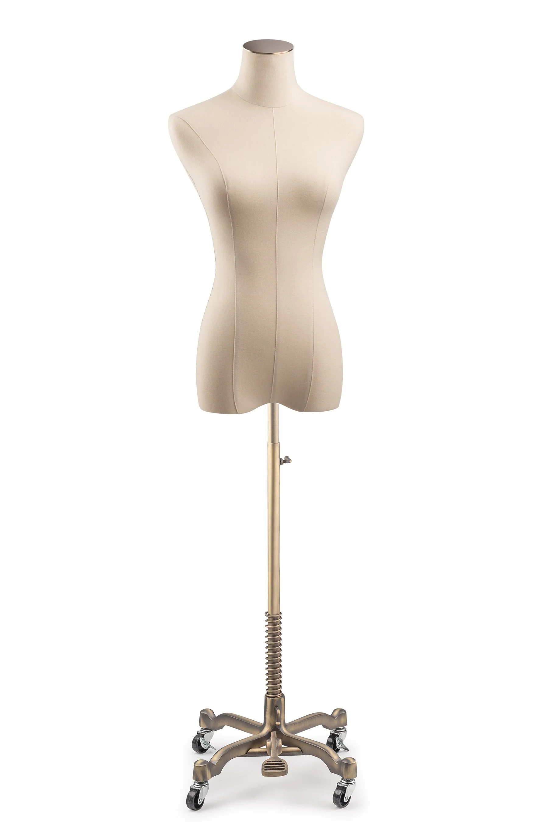 Female Display Dress Form on Metal Rolling Base - Image 10