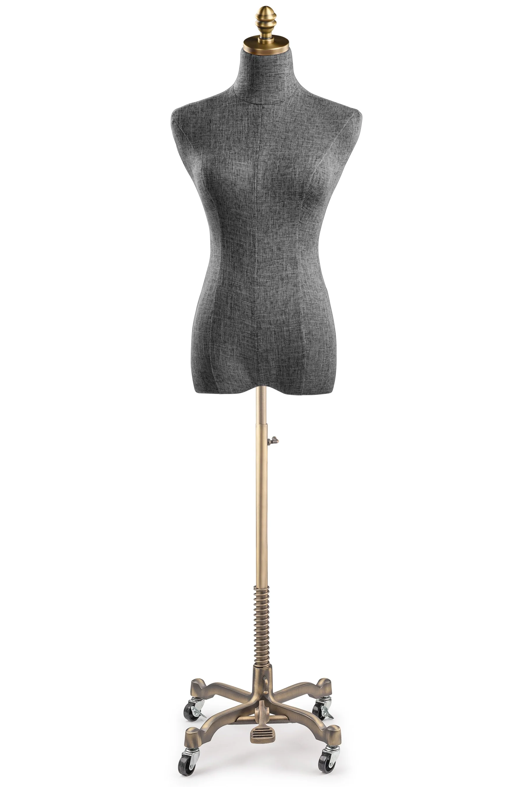 Female Display Dress Form on Metal Rolling Base - Image 103