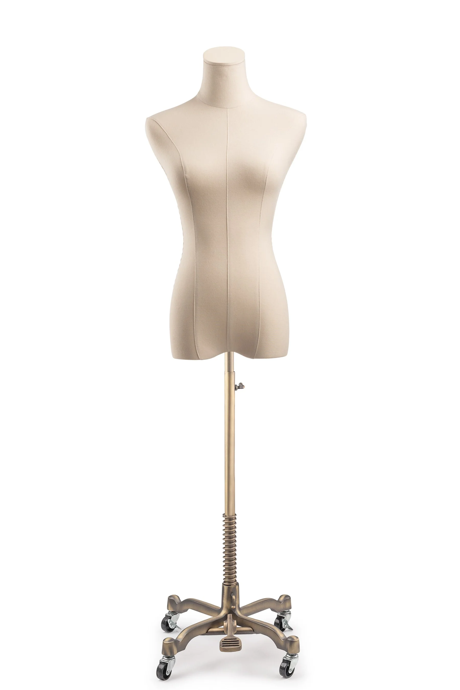 Female Display Dress Form on Metal Rolling Base - Image 11