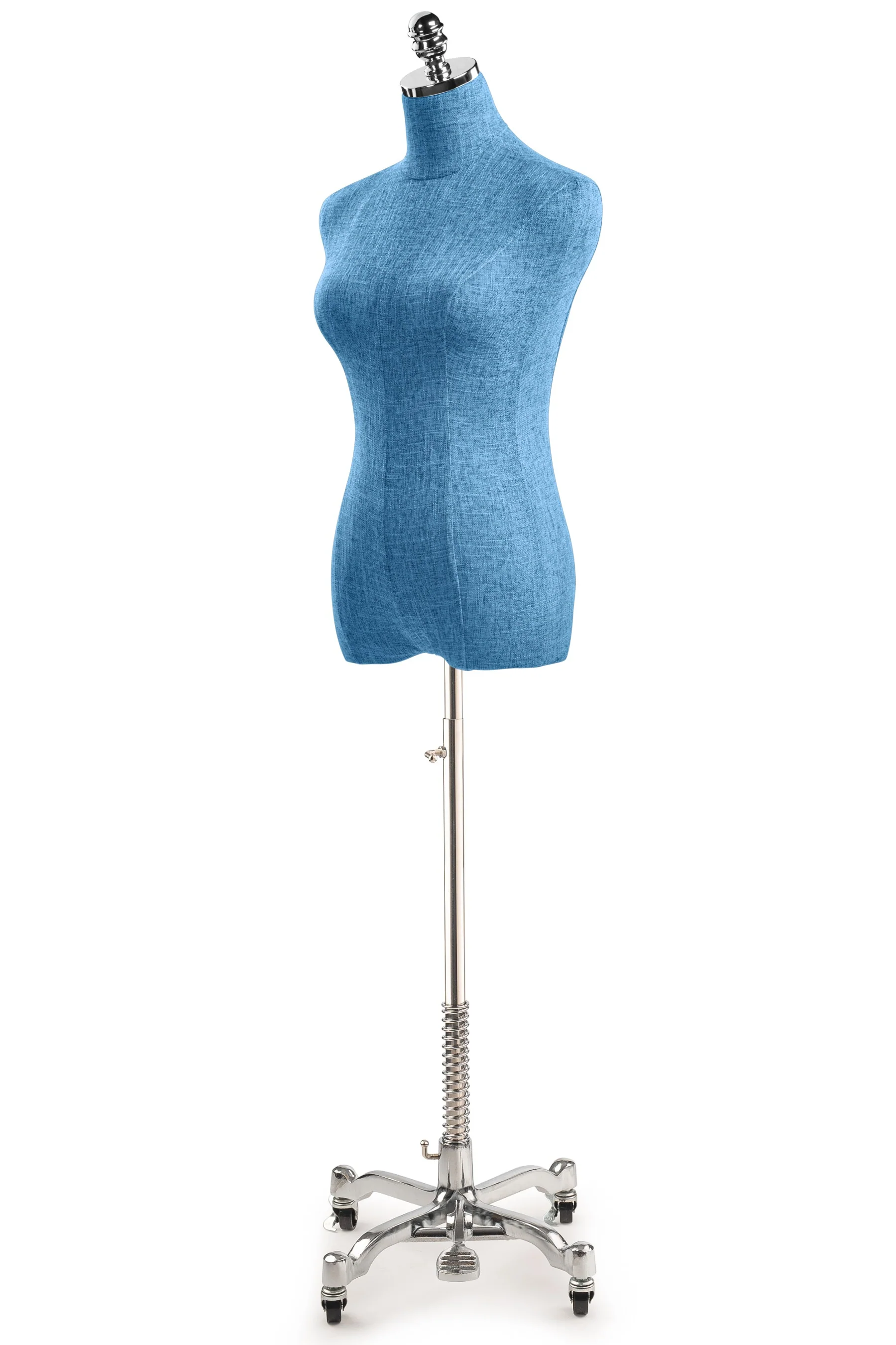 Female Display Dress Form on Metal Rolling Base - Image 136