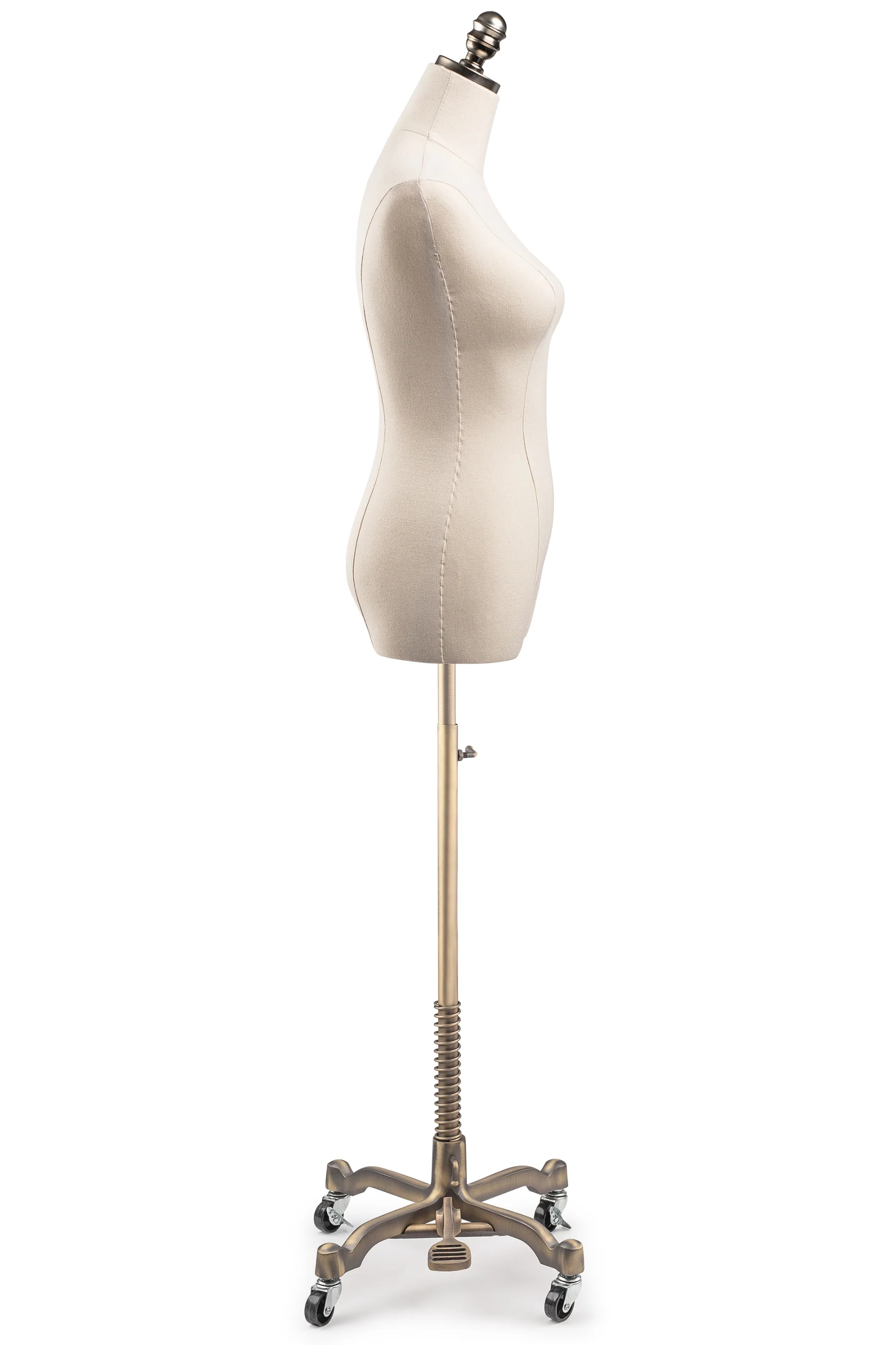 Female Display Dress Form on Metal Rolling Base - Image 14