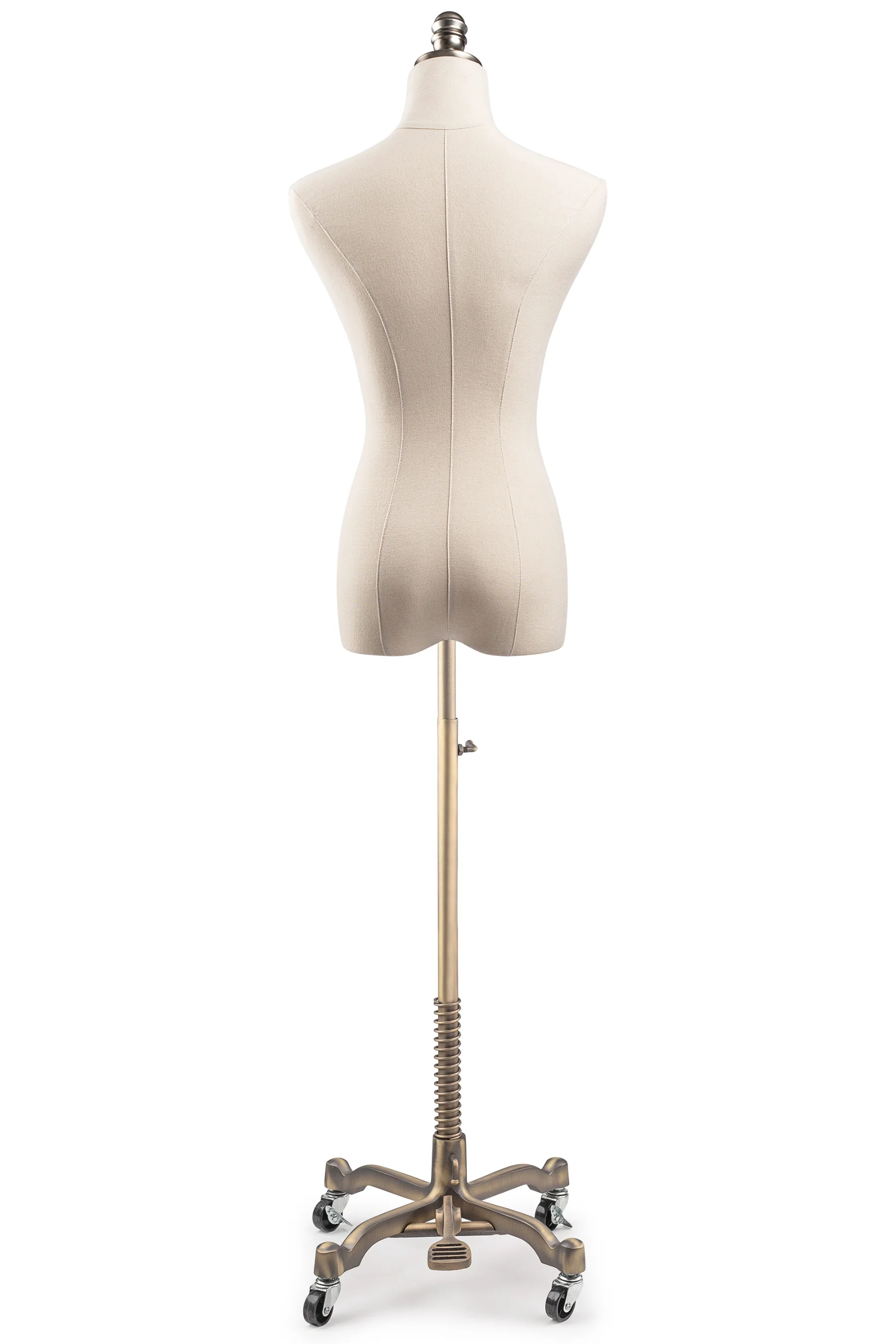 Female Display Dress Form on Metal Rolling Base - Image 15