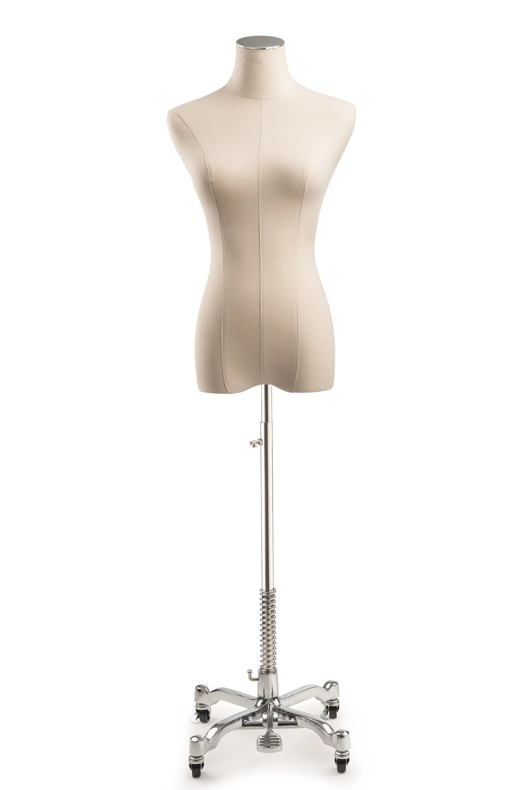 Female Display Dress Form on Metal Rolling Base - Image 18