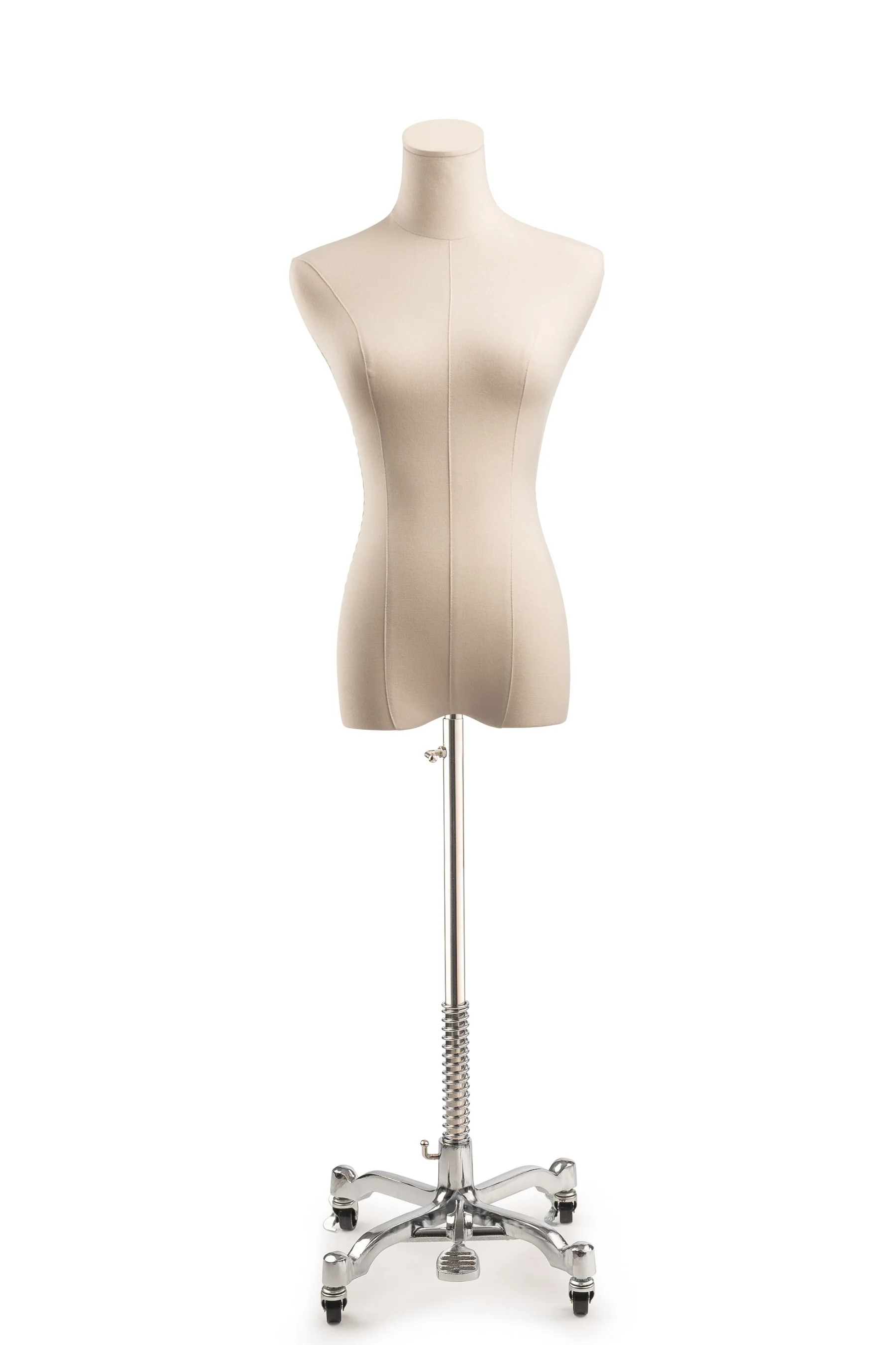 Female Display Dress Form on Metal Rolling Base - Image 19