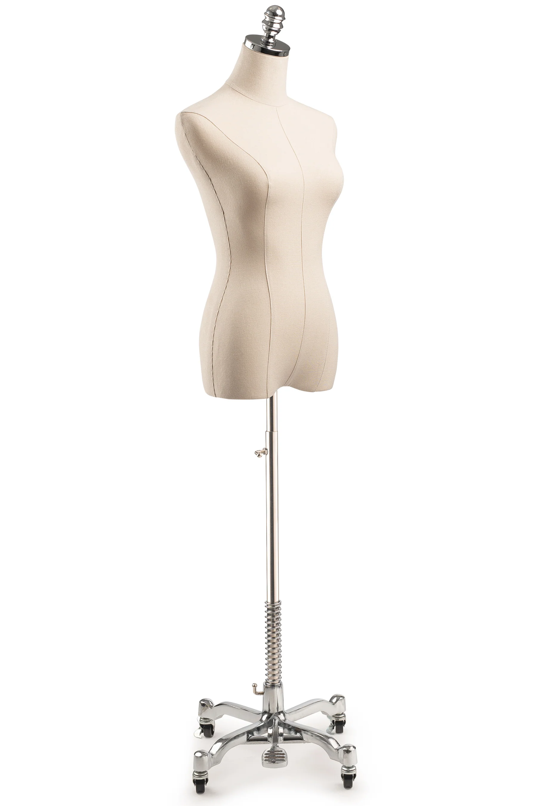 Female Display Dress Form on Metal Rolling Base - Image 20