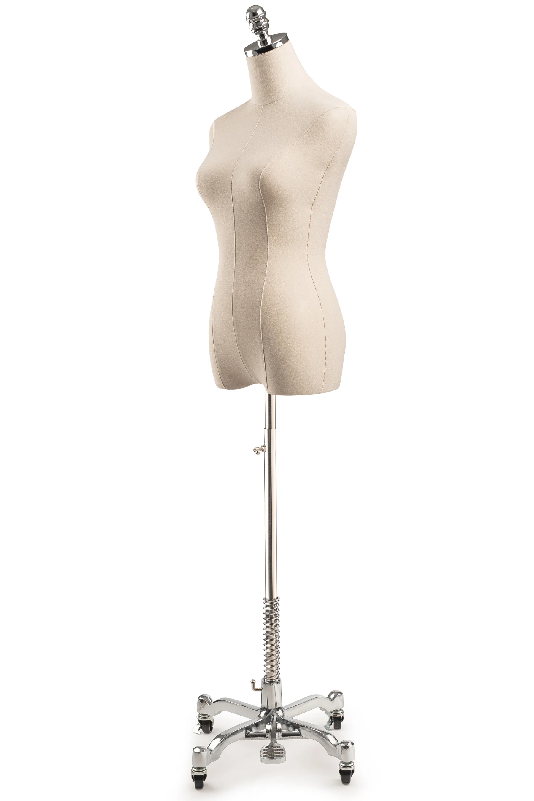 Female Display Dress Form on Metal Rolling Base - Image 21