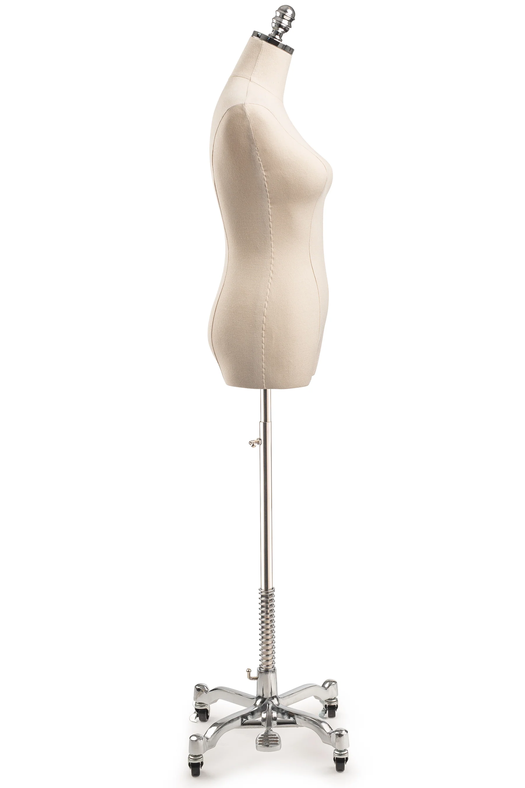 Female Display Dress Form on Metal Rolling Base - Image 22