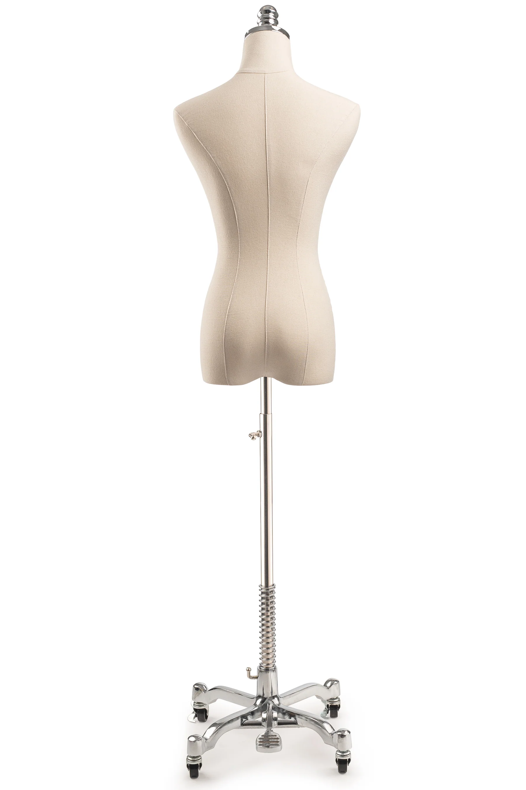 Female Display Dress Form on Metal Rolling Base - Image 23
