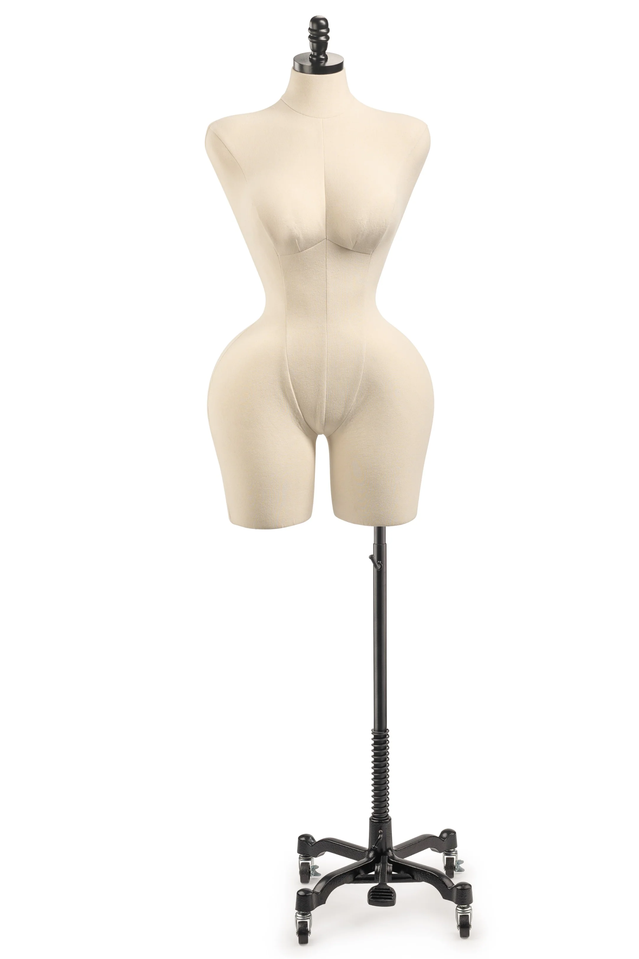 Female Display Dress Form on Metal Rolling Base - Image 25
