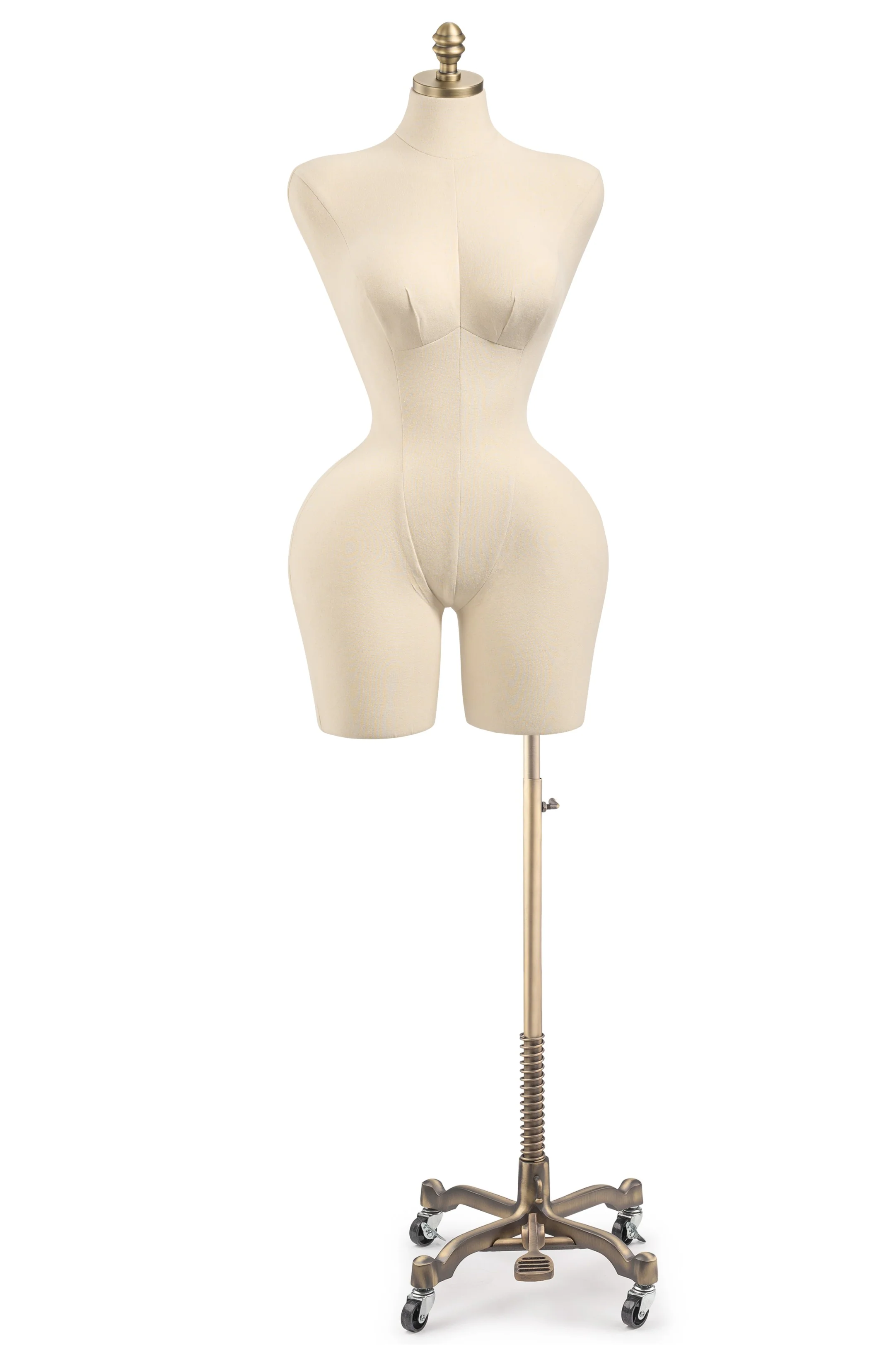 Female Display Dress Form on Metal Rolling Base - Image 29