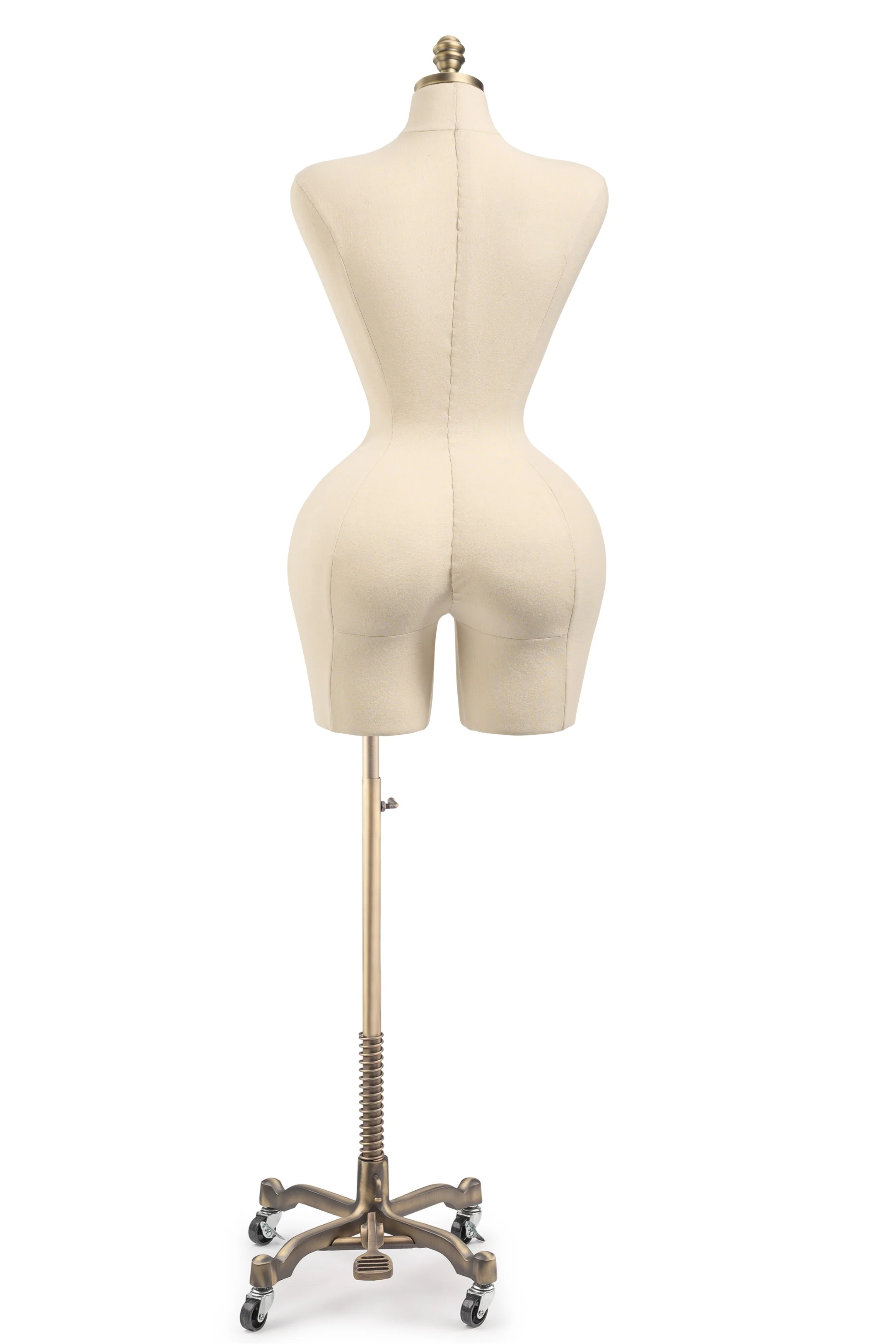 Female Display Dress Form on Metal Rolling Base - Image 32
