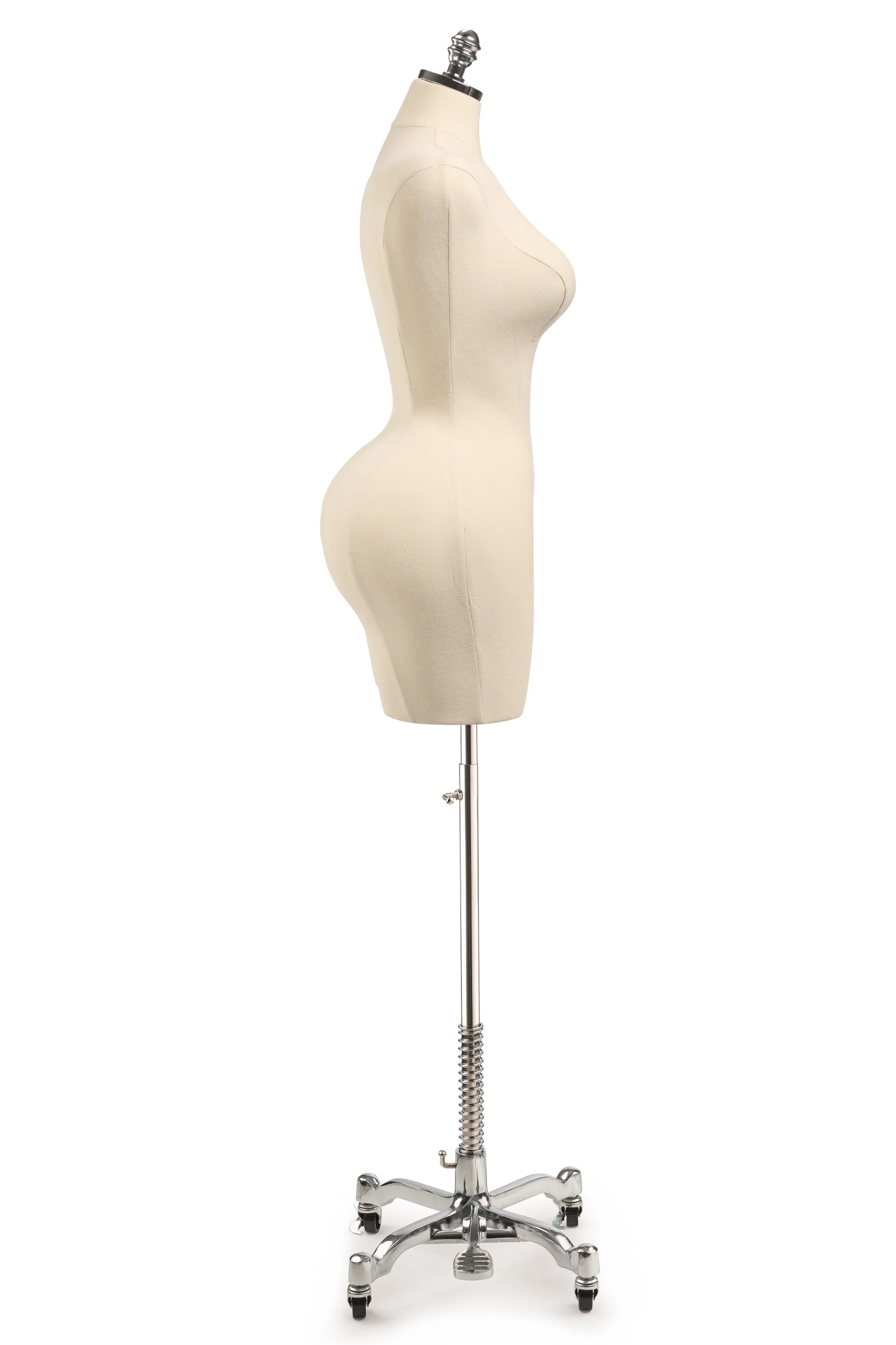 Female Display Dress Form on Metal Rolling Base - Image 35