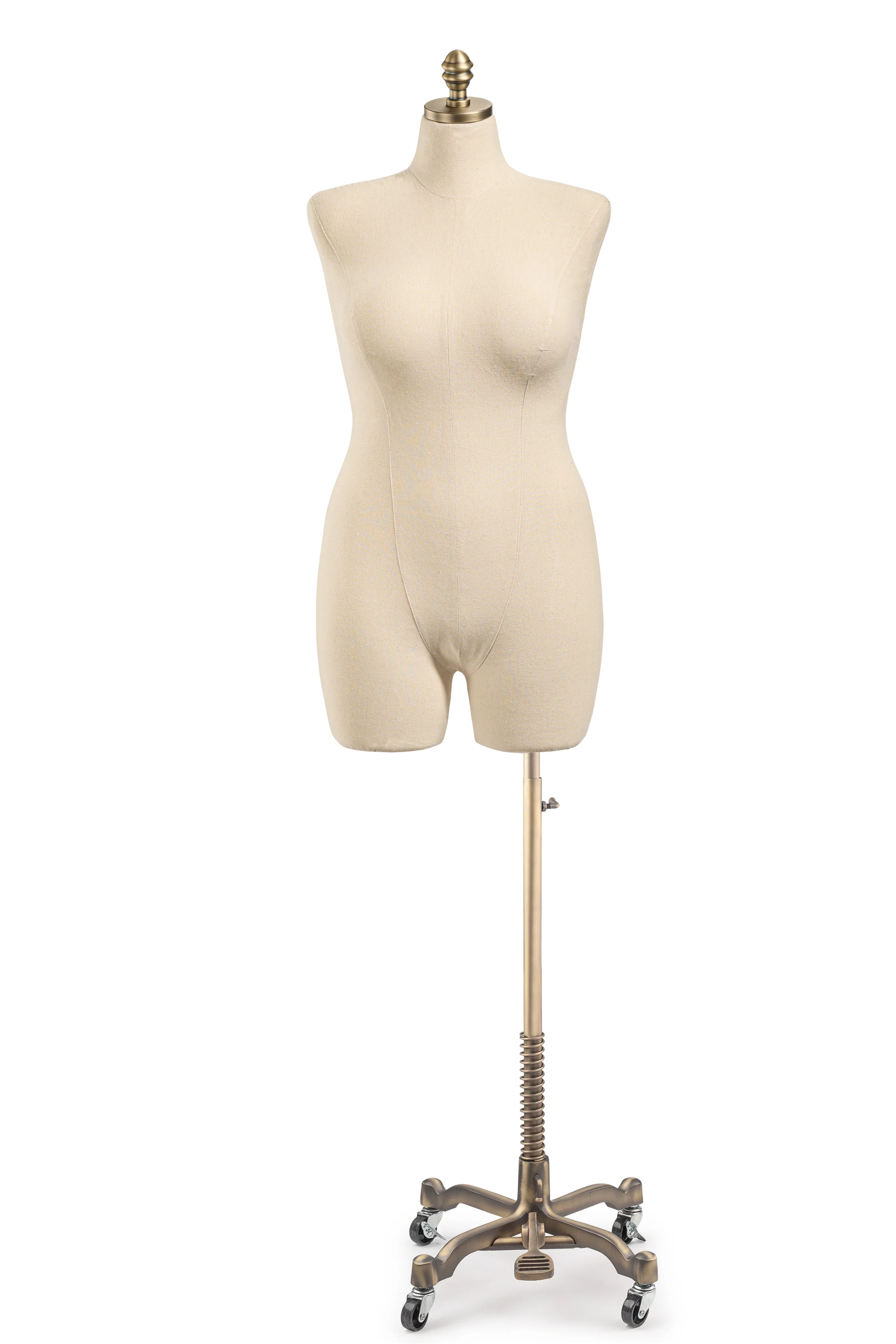 Female Display Dress Form on Metal Rolling Base - Image 40
