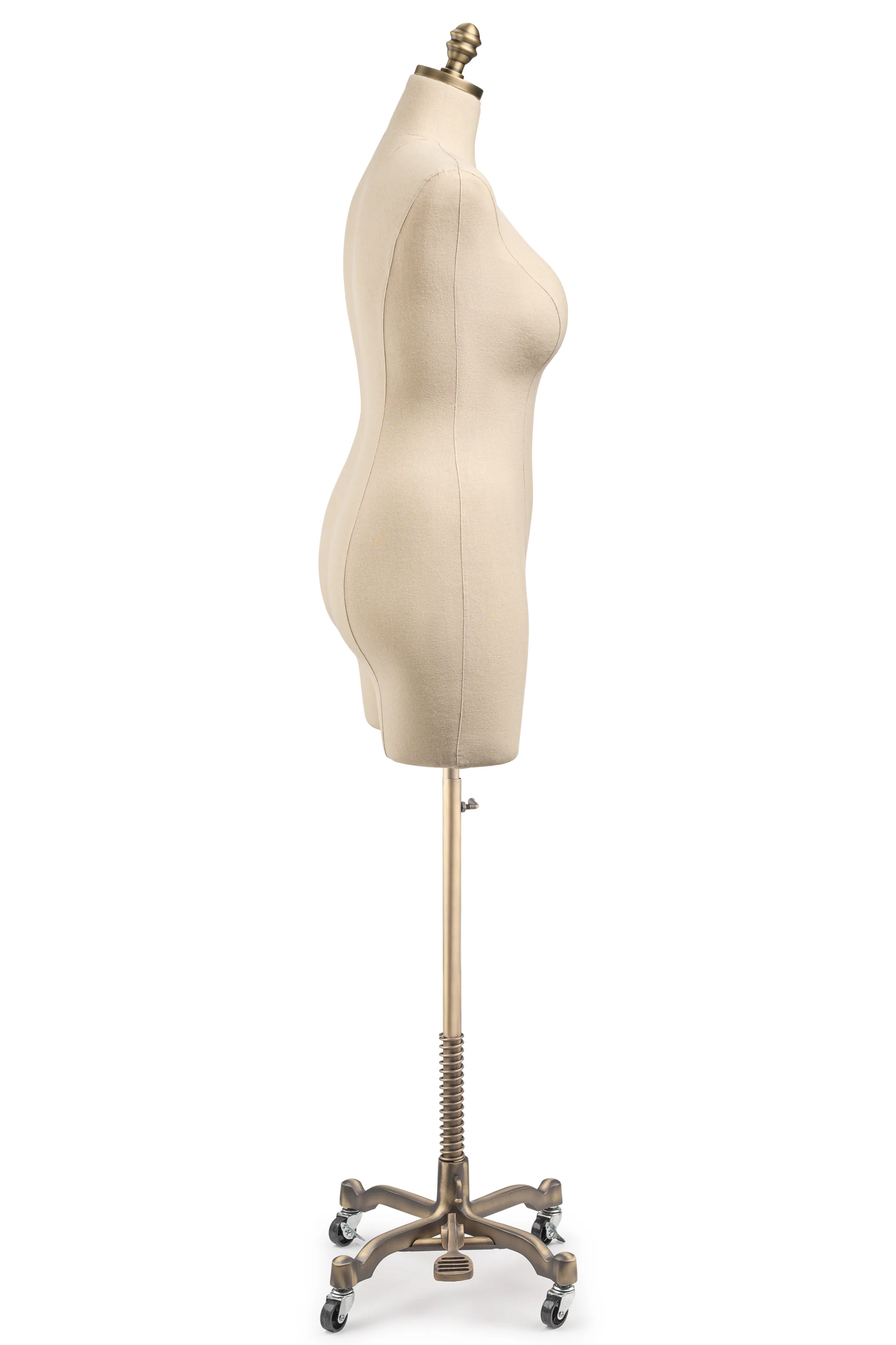 Female Display Dress Form on Metal Rolling Base - Image 42