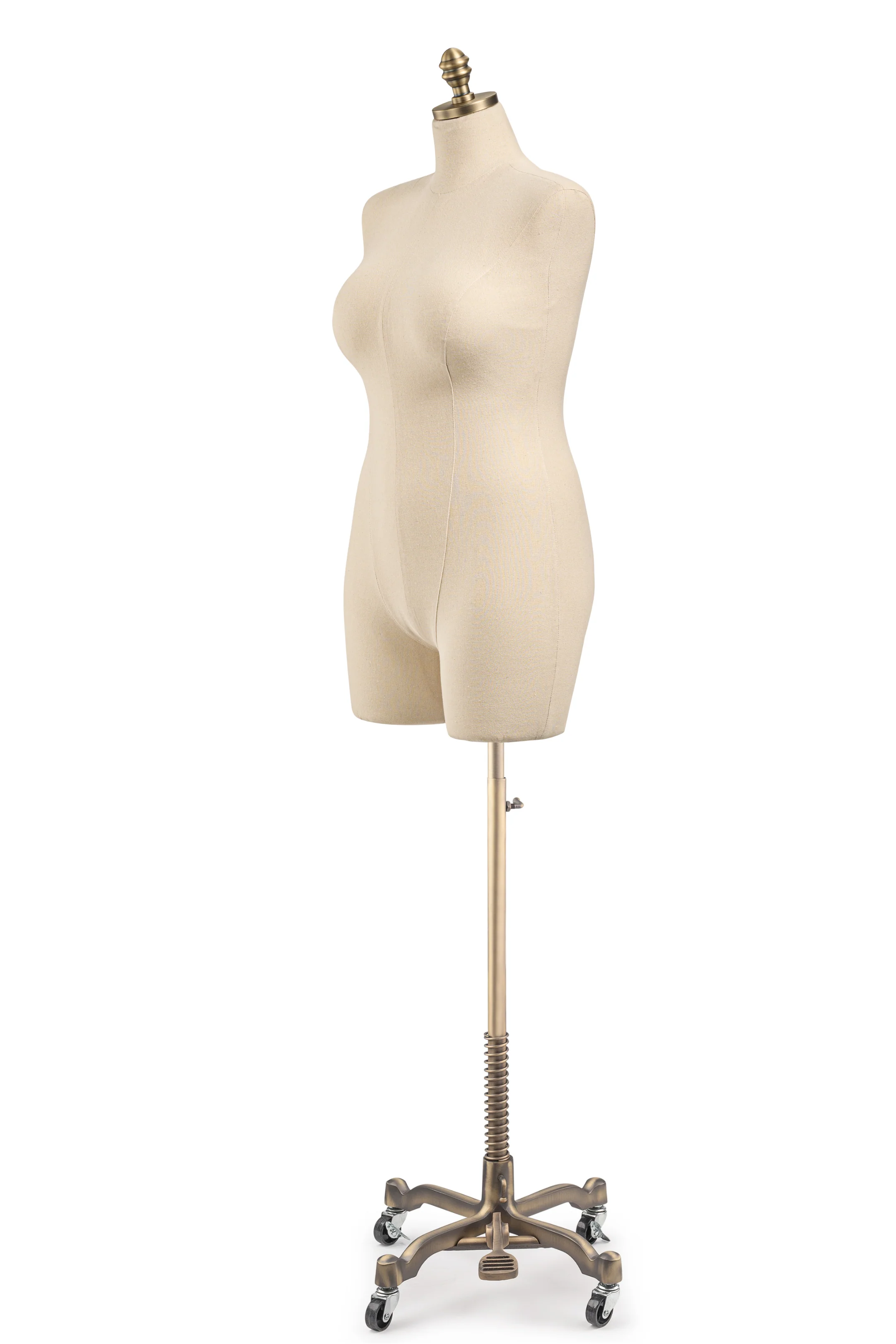Female Display Dress Form on Metal Rolling Base - Image 43