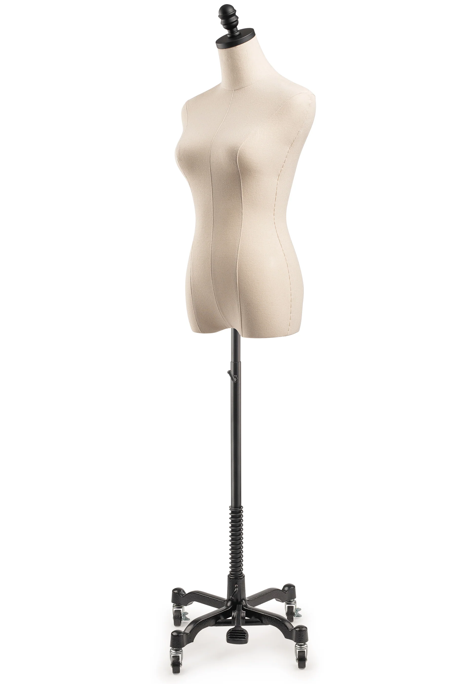 Female Display Dress Form on Metal Rolling Base - Image 5