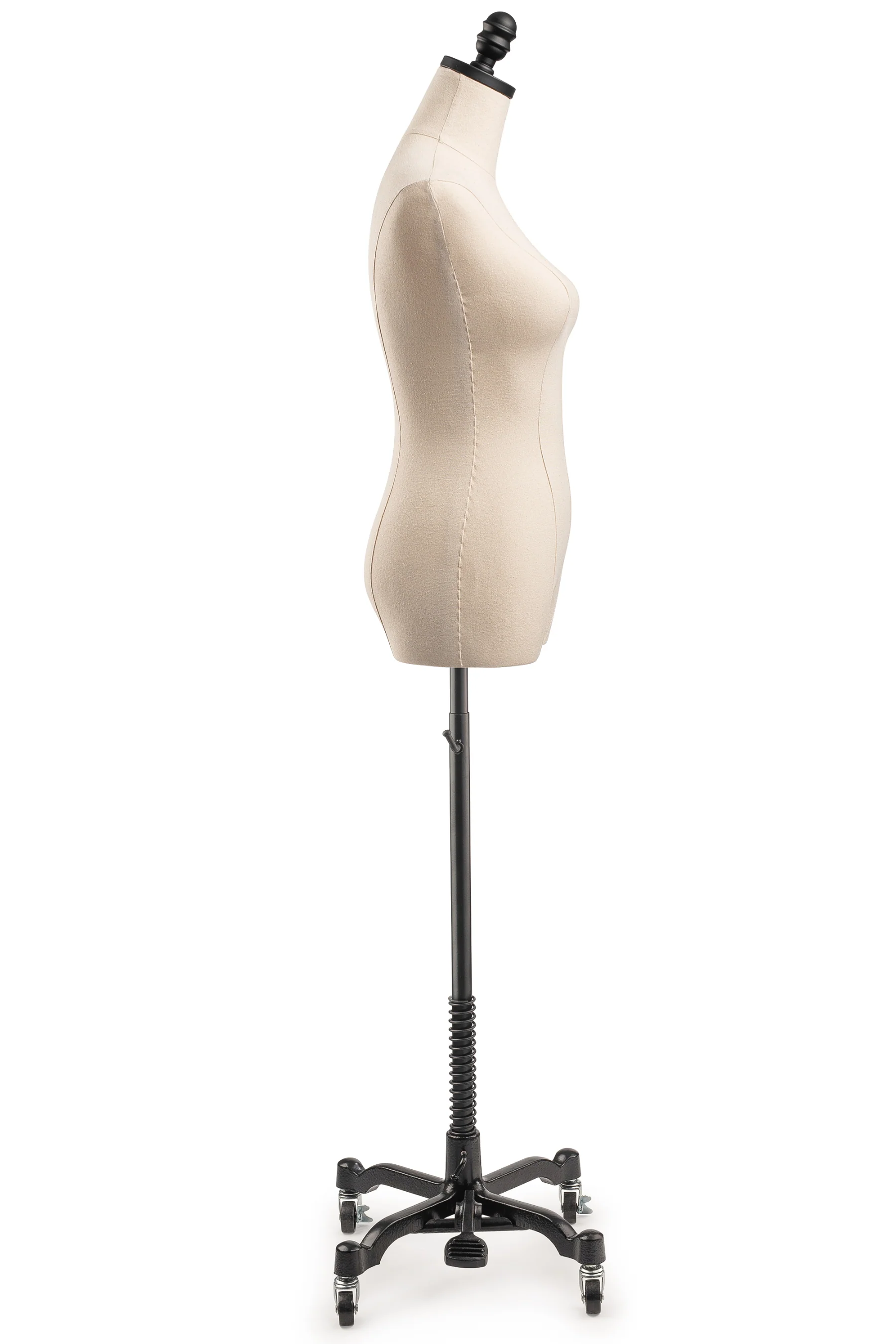 Female Display Dress Form on Metal Rolling Base - Image 6