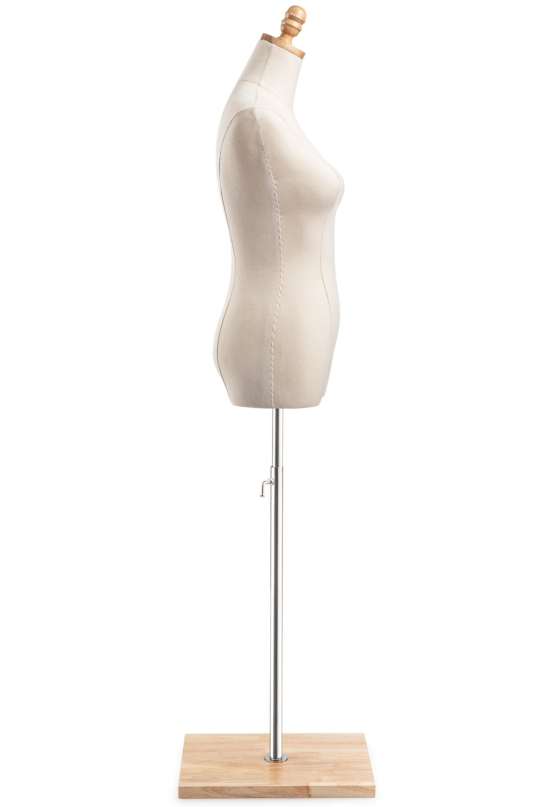 Female Display Dress Form on Wood Flat Base - Image 3