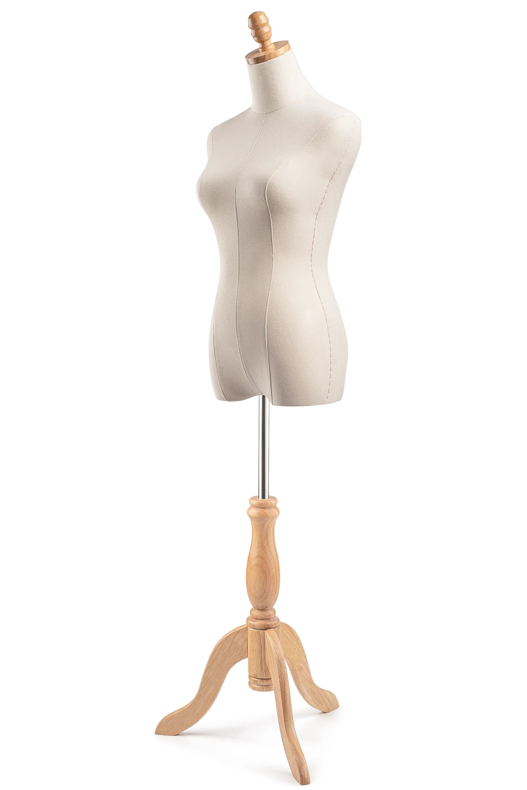 Female Display Dress Form on Wood Tripod Base - Image 3
