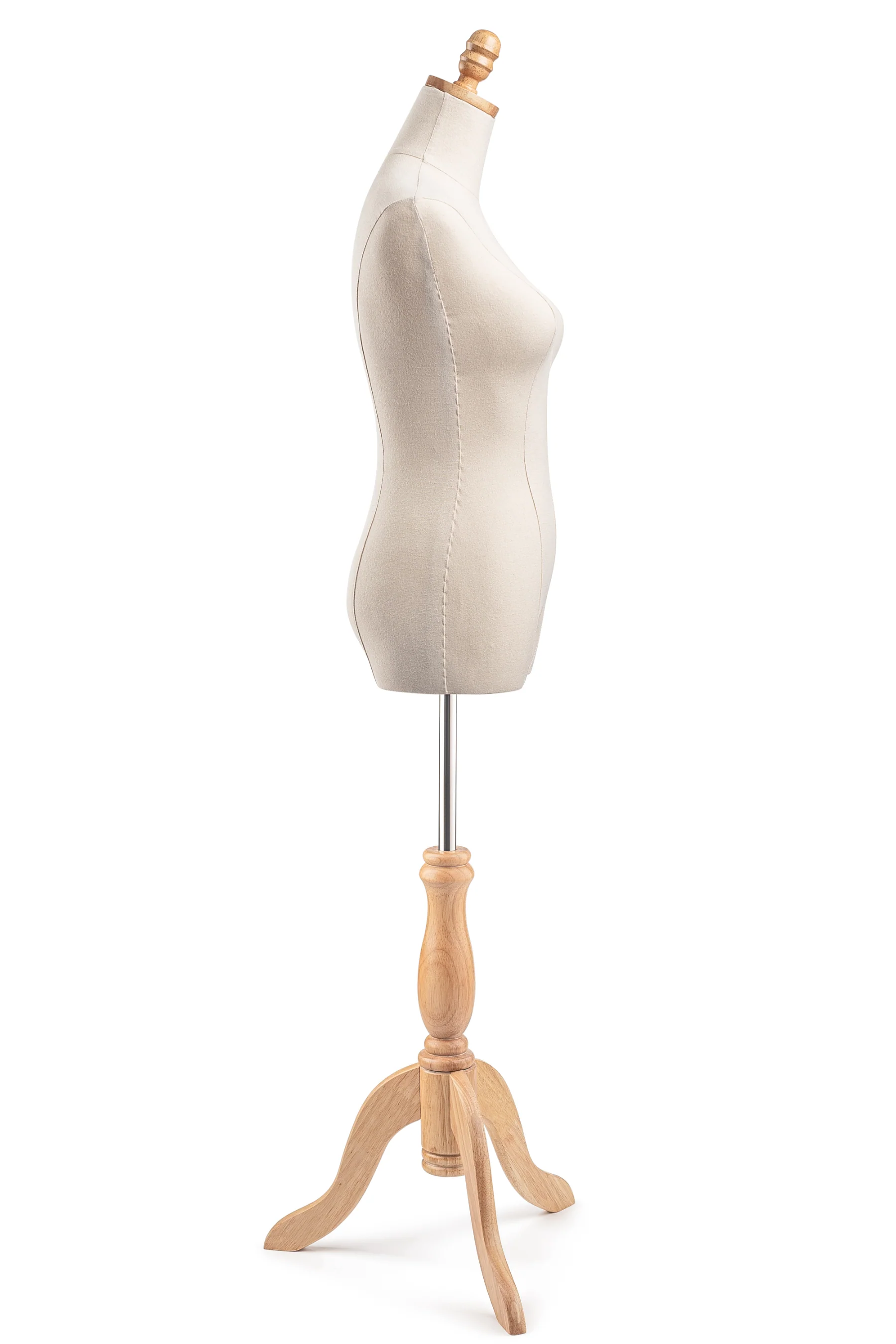 Female Display Dress Form on Wood Tripod Base - Image 4