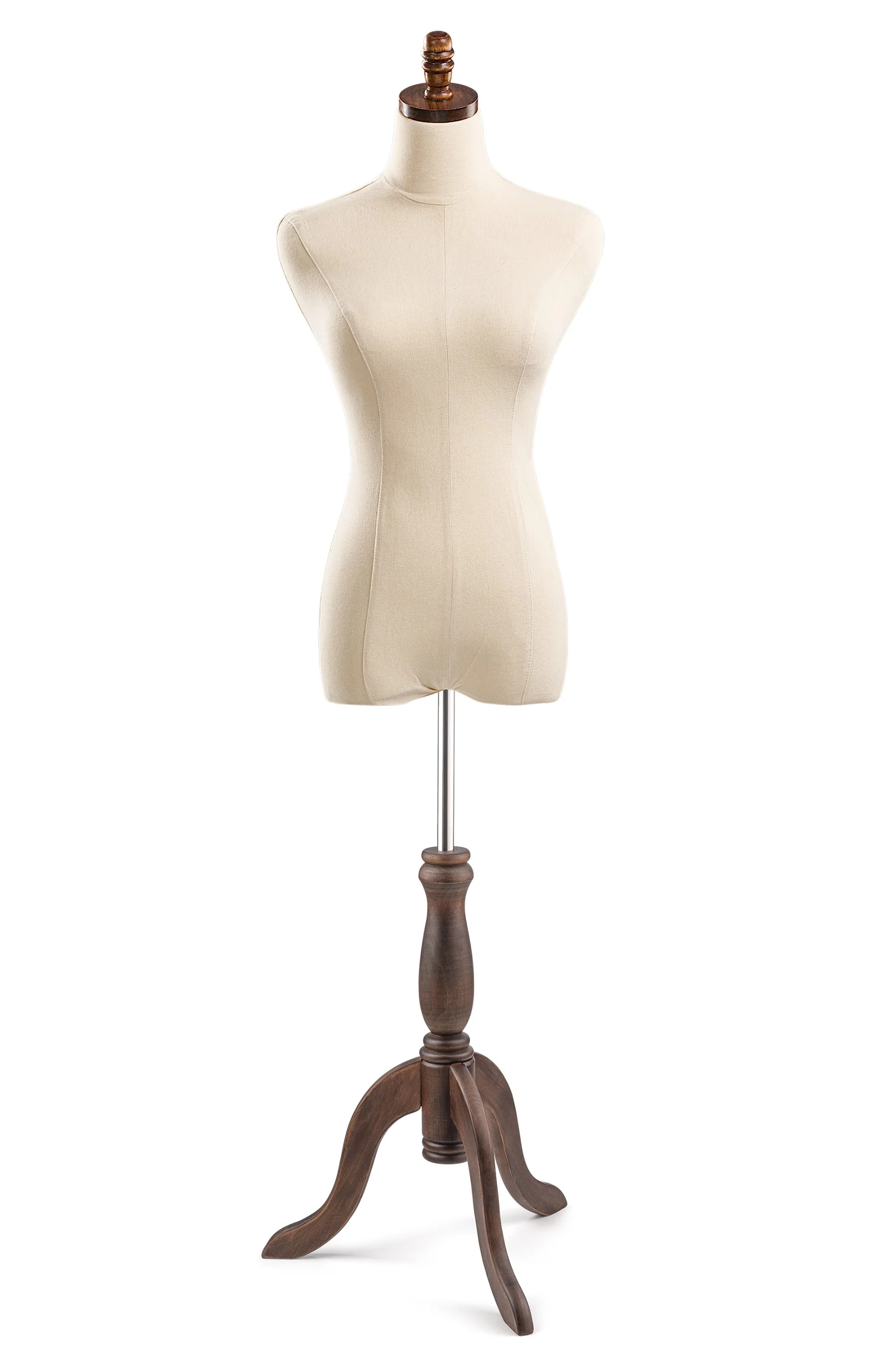 Female Display Dress Form on Wood Tripod Base - Image 7