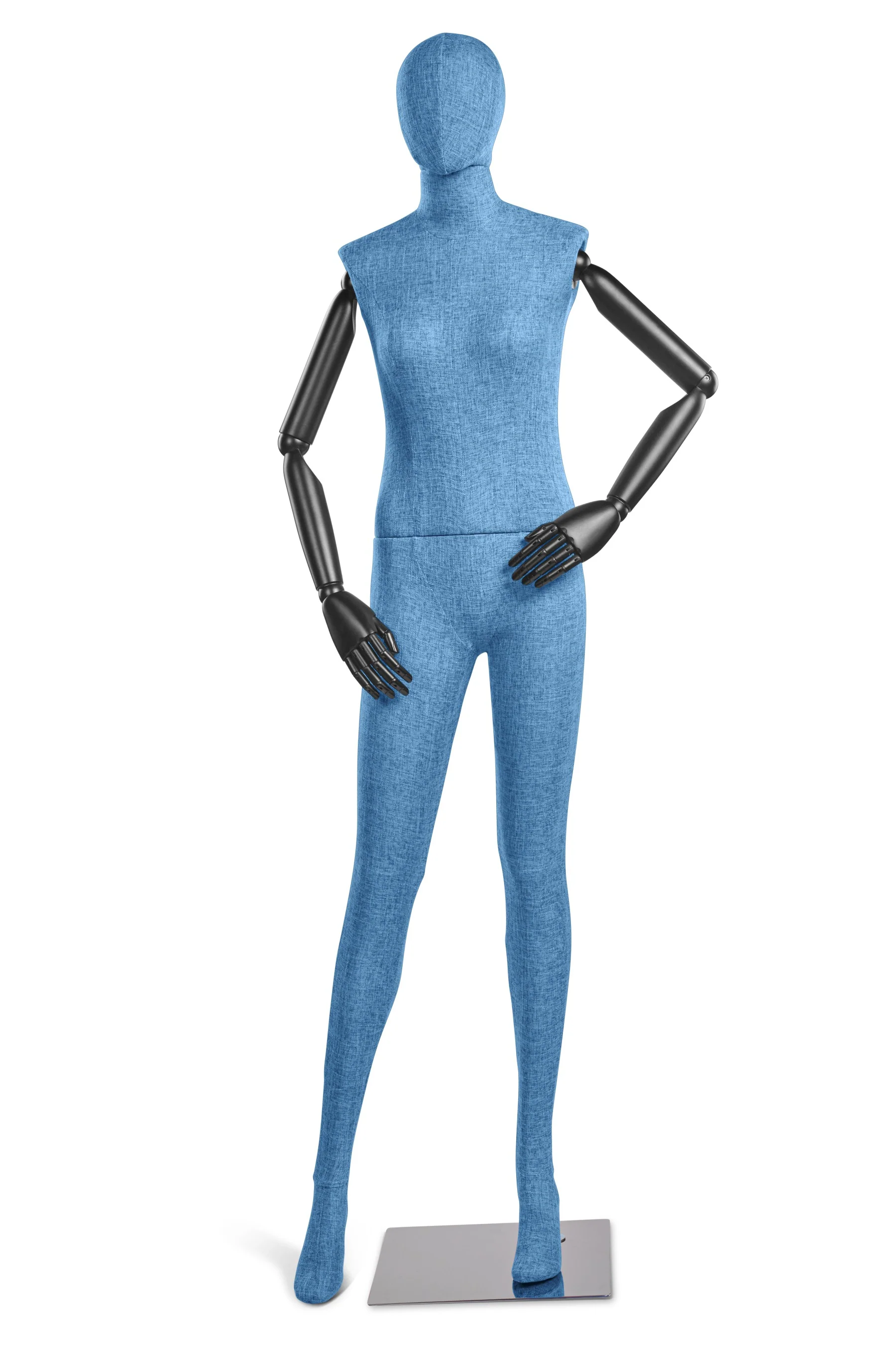 Female Fabric Wrapped Mannequin in Standing or Sitting Pose w/ Articulating Arms (WP Series) - Image 109