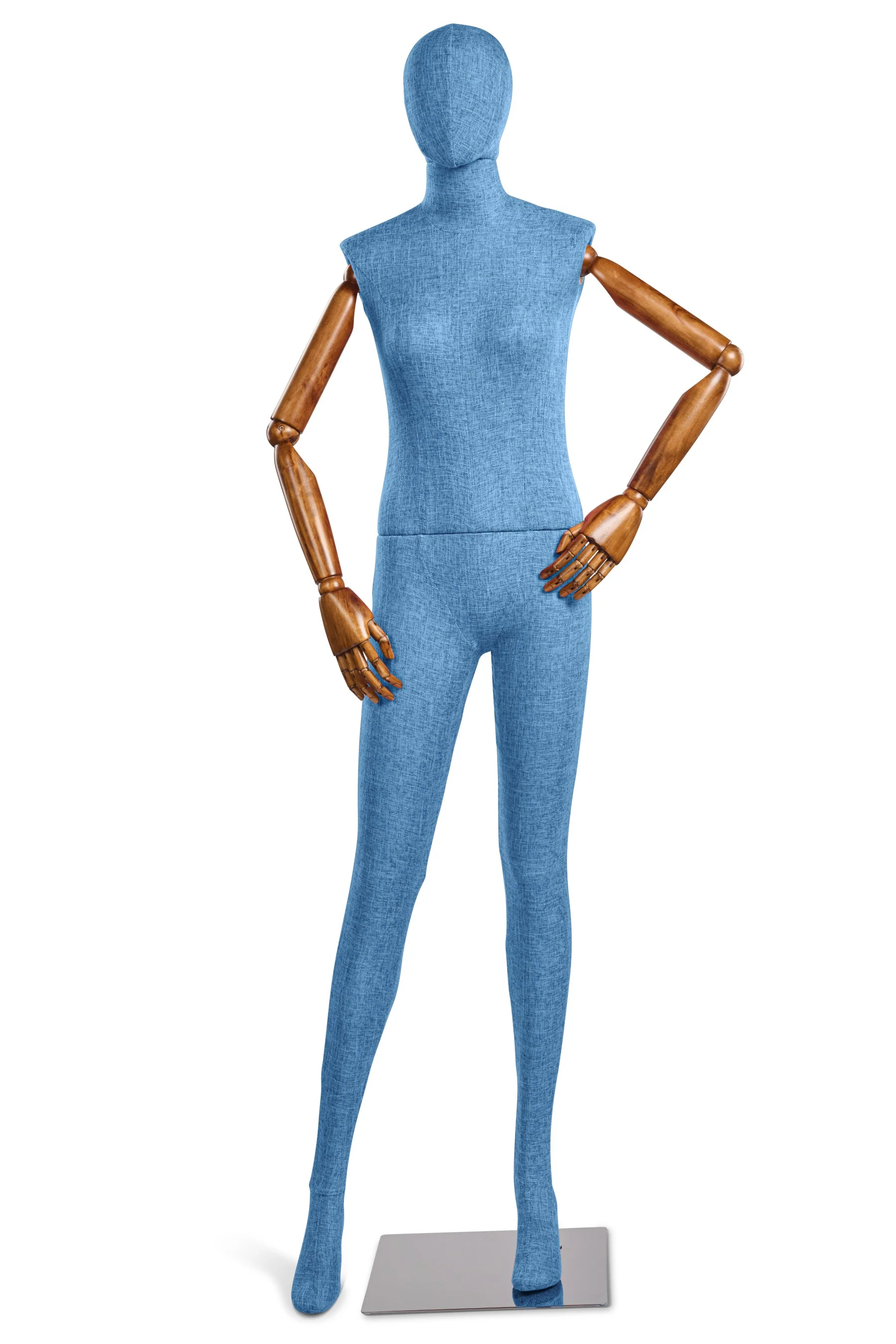 Female Fabric Wrapped Mannequin in Standing or Sitting Pose w/ Articulating Arms (WP Series) - Image 114