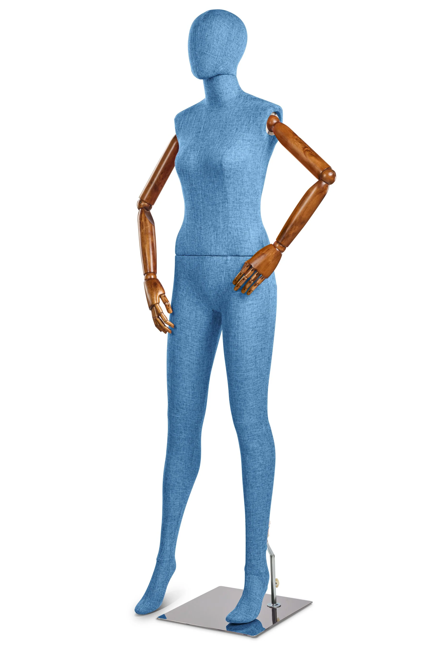 Female Fabric Wrapped Mannequin in Standing or Sitting Pose w/ Articulating Arms (WP Series) - Image 115