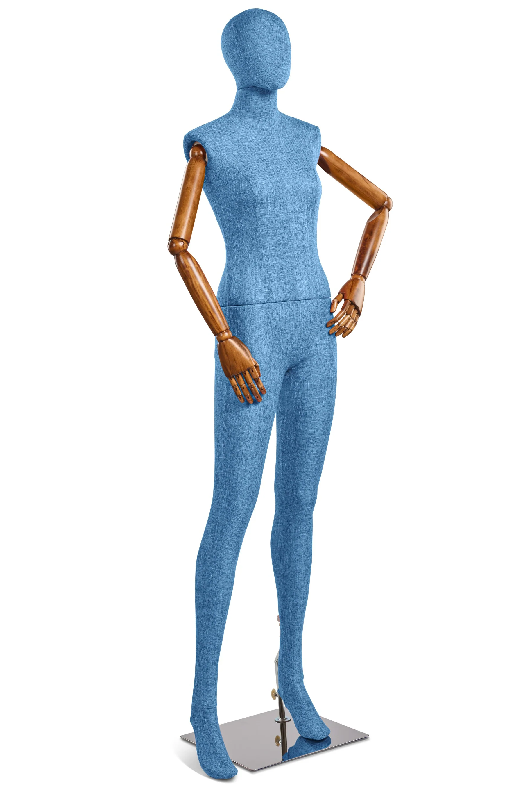 Female Fabric Wrapped Mannequin in Standing or Sitting Pose w/ Articulating Arms (WP Series) - Image 116