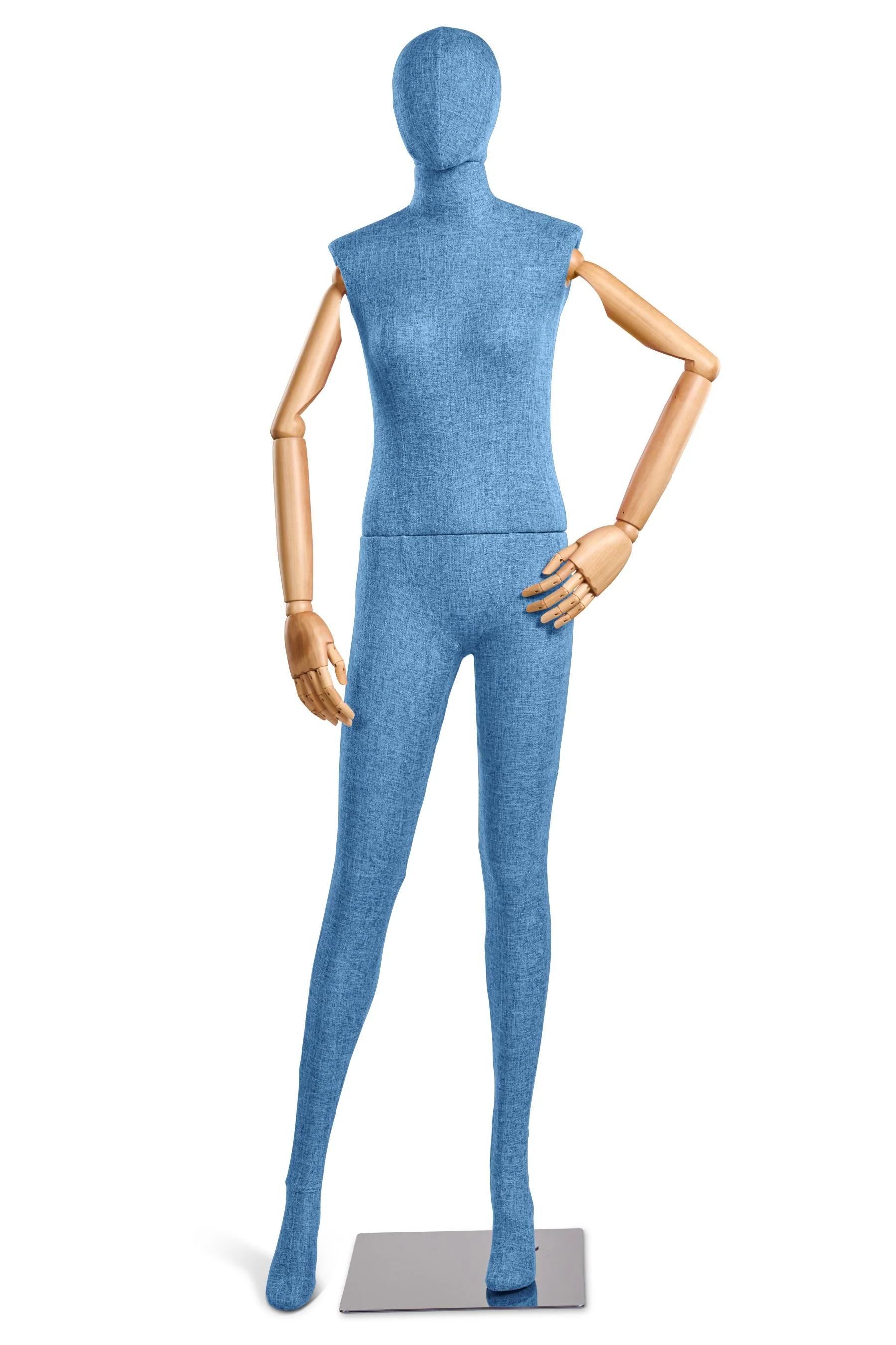 Female Fabric Wrapped Mannequin in Standing or Sitting Pose w/ Articulating Arms (WP Series) - Image 119