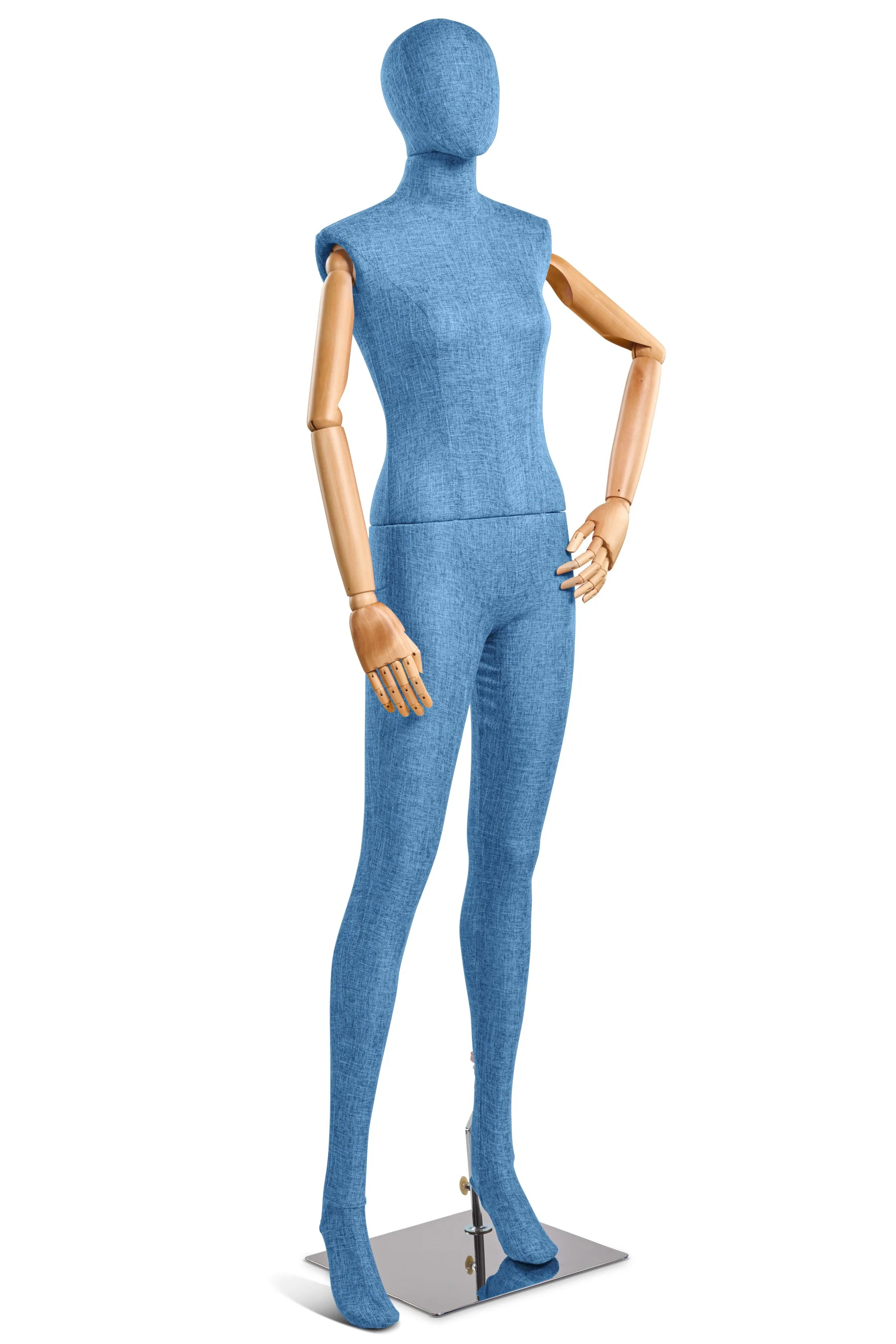 Female Fabric Wrapped Mannequin in Standing or Sitting Pose w/ Articulating Arms (WP Series) - Image 121