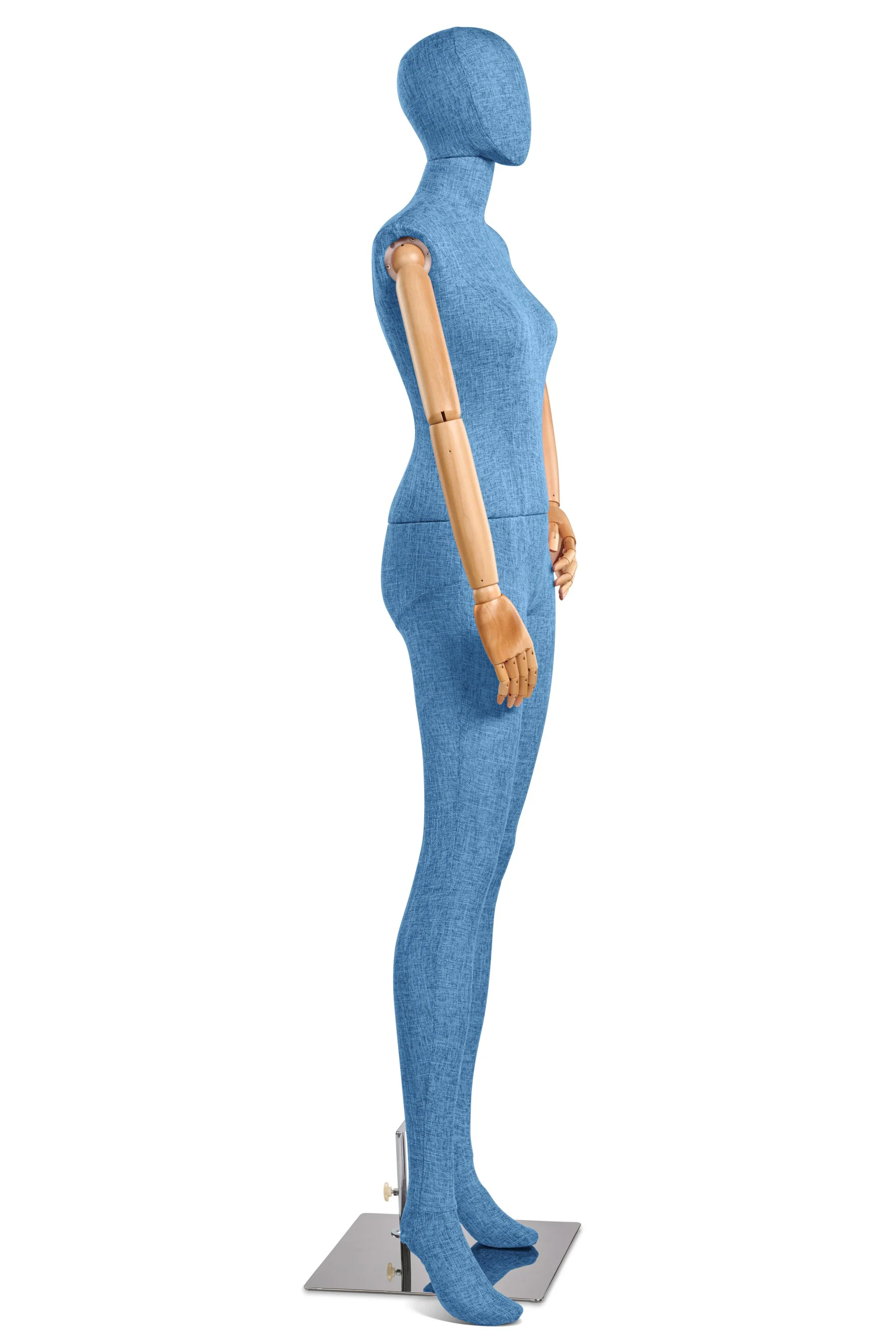 Female Fabric Wrapped Mannequin in Standing or Sitting Pose w/ Articulating Arms (WP Series) - Image 123