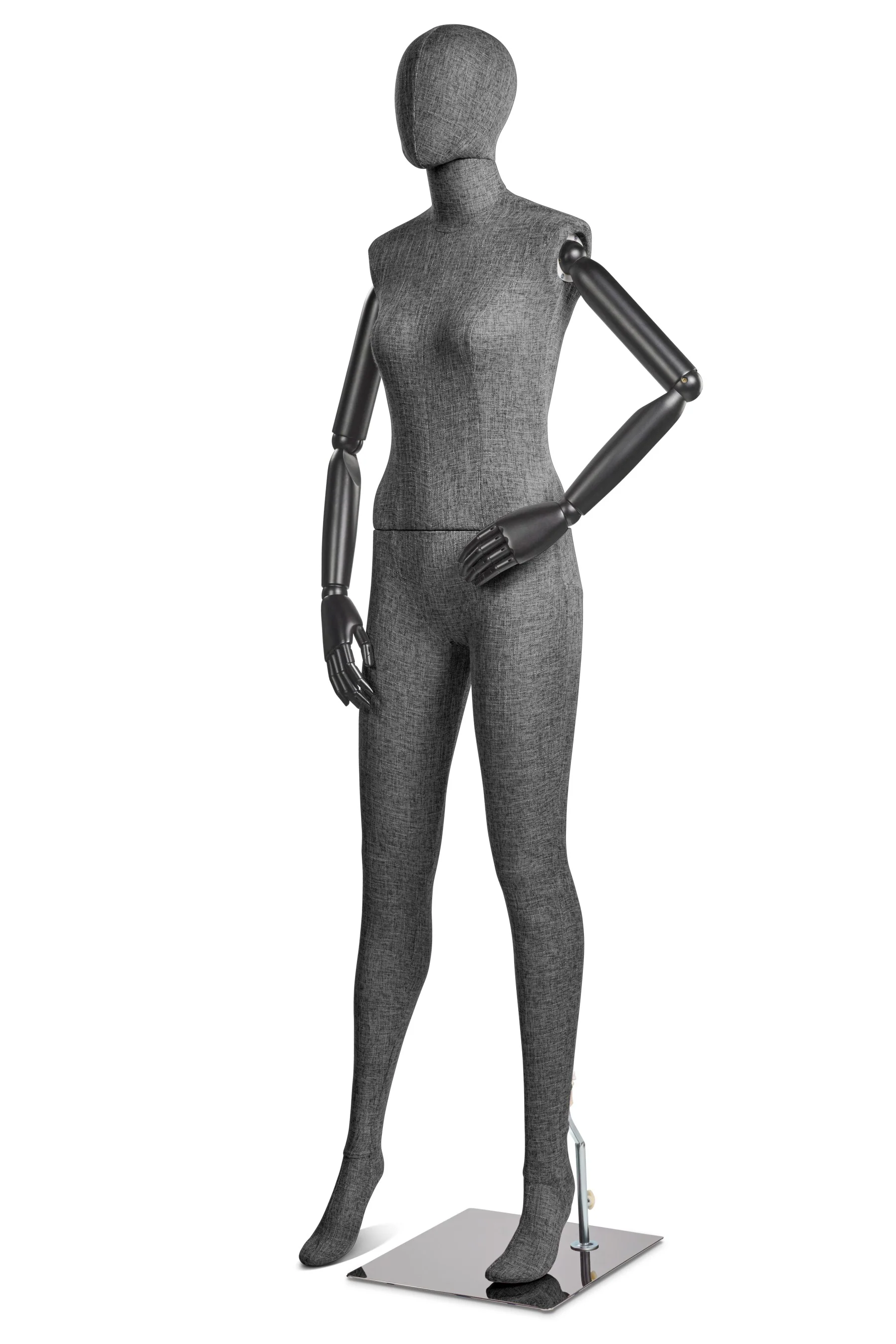 Female Fabric Wrapped Mannequin in Standing or Sitting Pose w/ Articulating Arms (WP Series) - Image 125