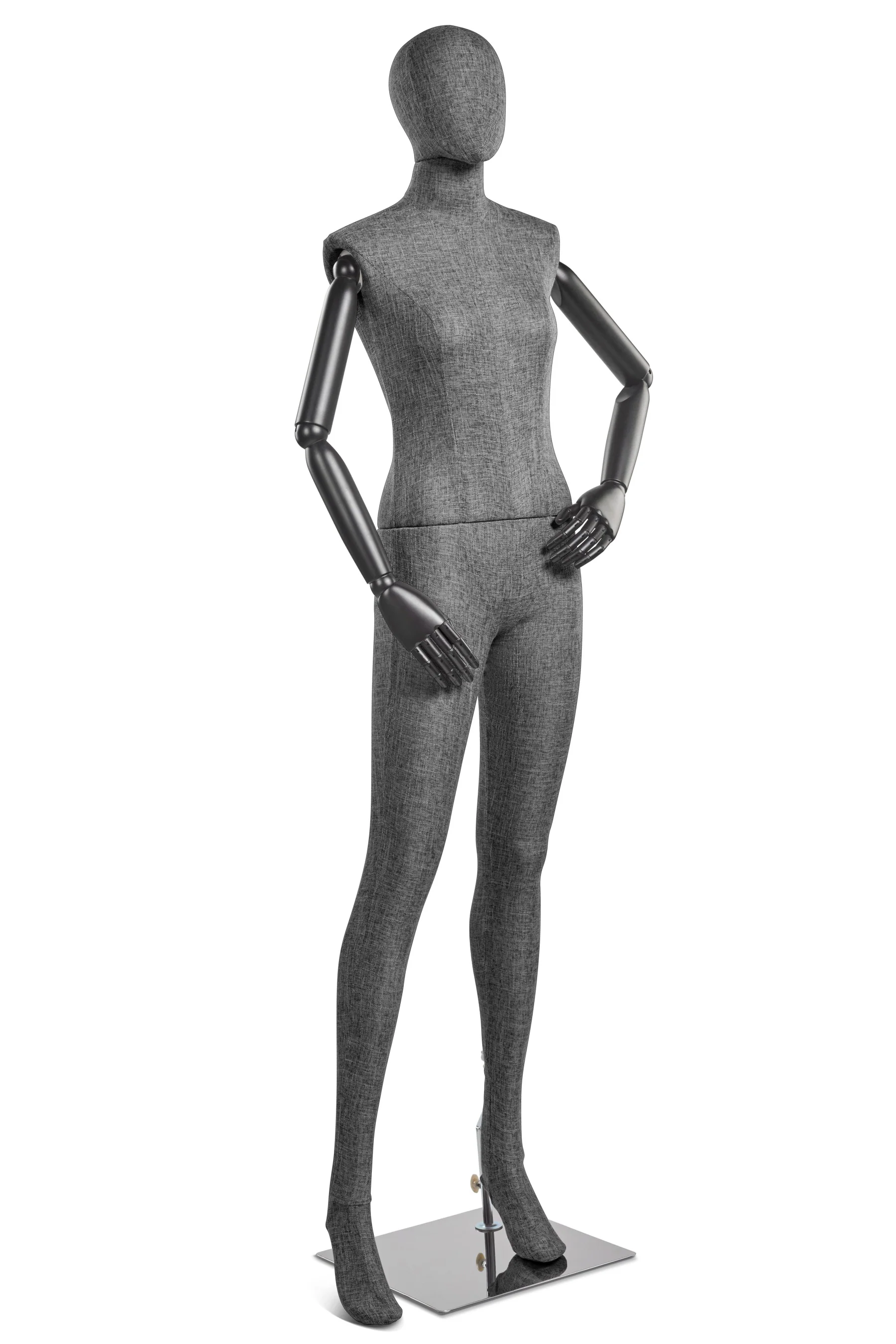Female Fabric Wrapped Mannequin in Standing or Sitting Pose w/ Articulating Arms (WP Series) - Image 126