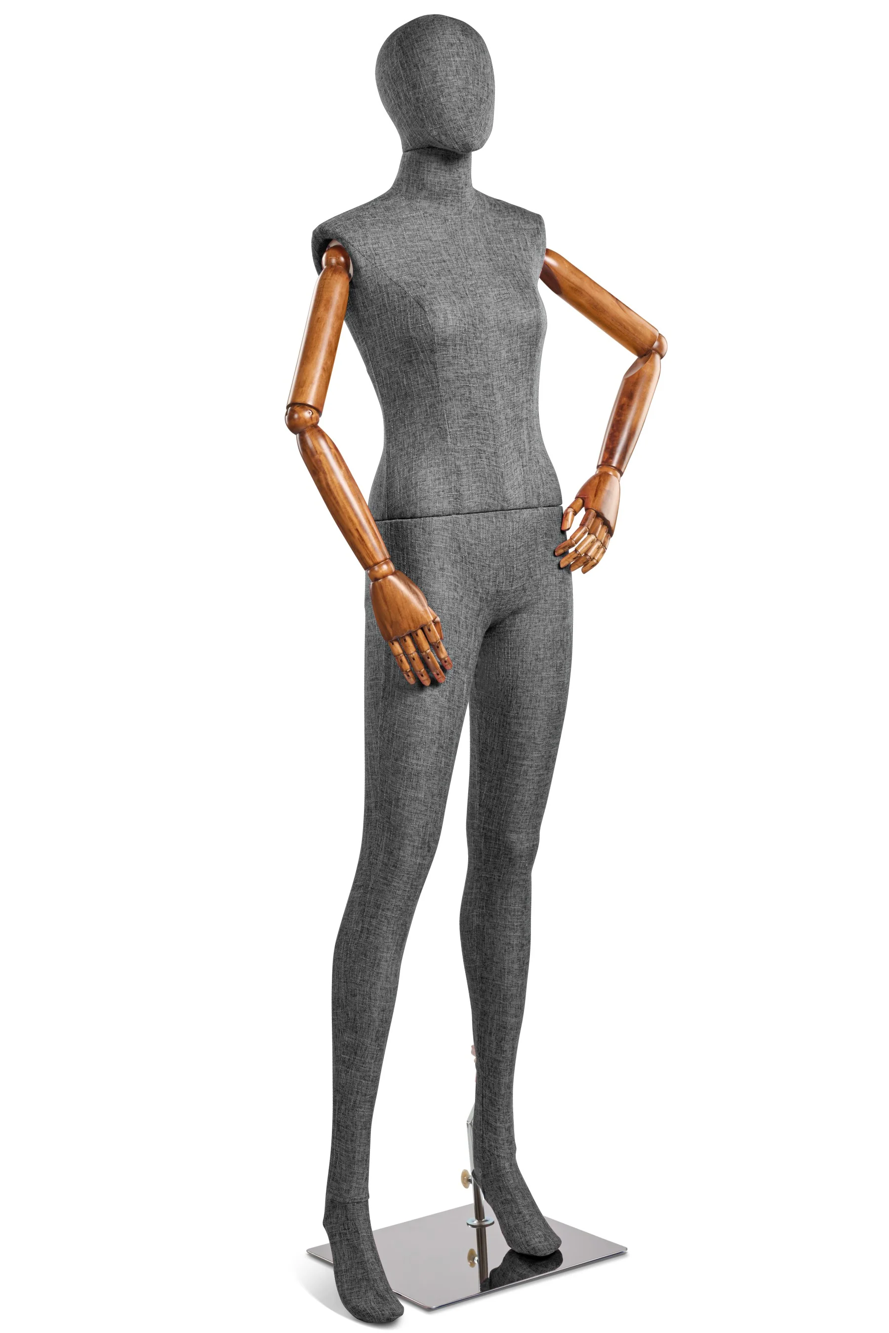 Female Fabric Wrapped Mannequin in Standing or Sitting Pose w/ Articulating Arms (WP Series) - Image 131