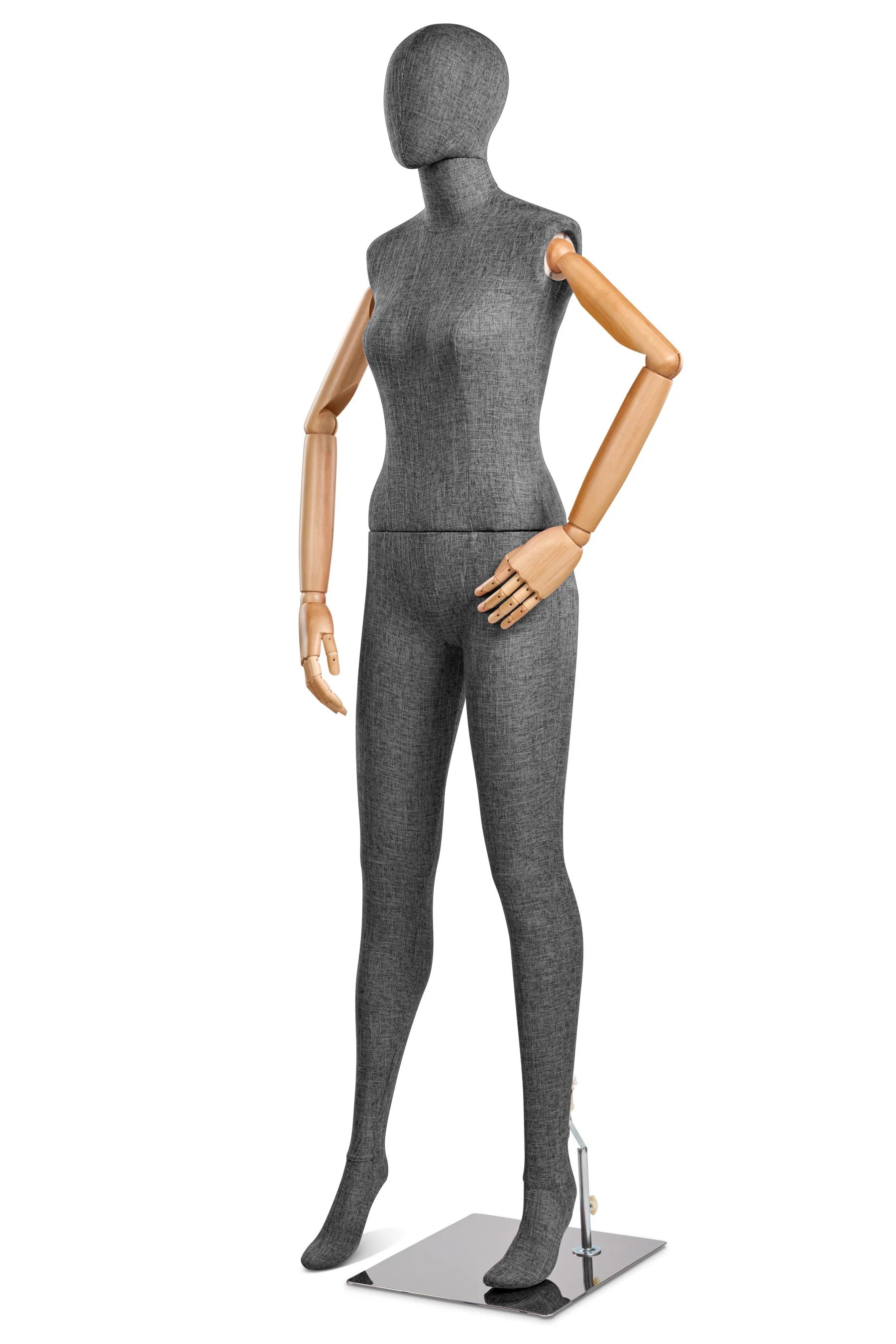 Female Fabric Wrapped Mannequin in Standing or Sitting Pose w/ Articulating Arms (WP Series) - Image 135