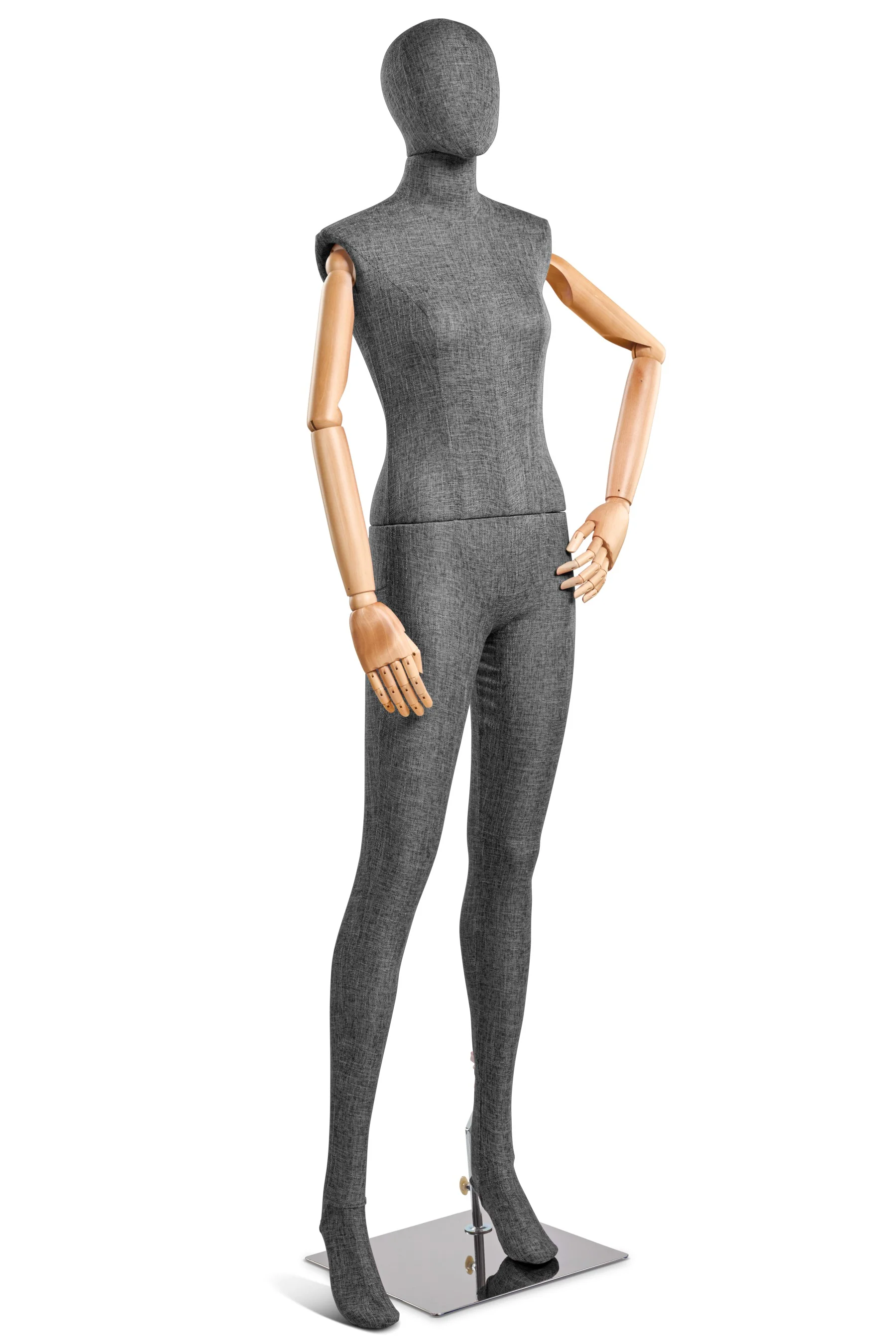 Female Fabric Wrapped Mannequin in Standing or Sitting Pose w/ Articulating Arms (WP Series) - Image 136