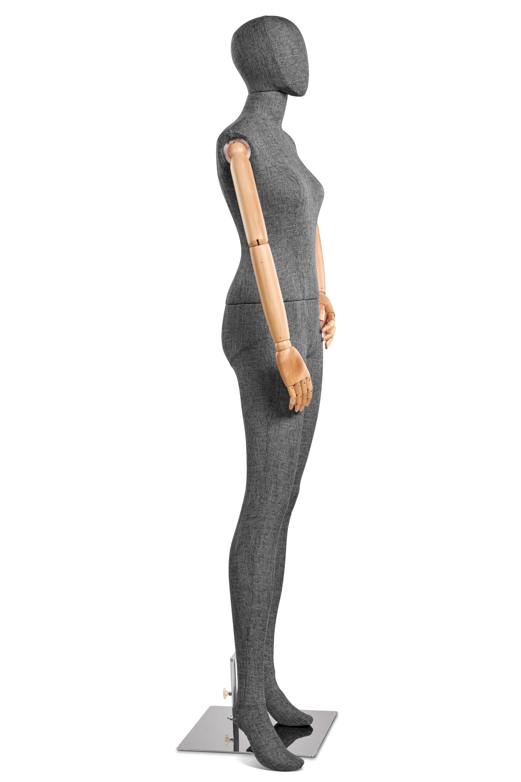 Female Fabric Wrapped Mannequin in Standing or Sitting Pose w/ Articulating Arms (WP Series) - Image 138