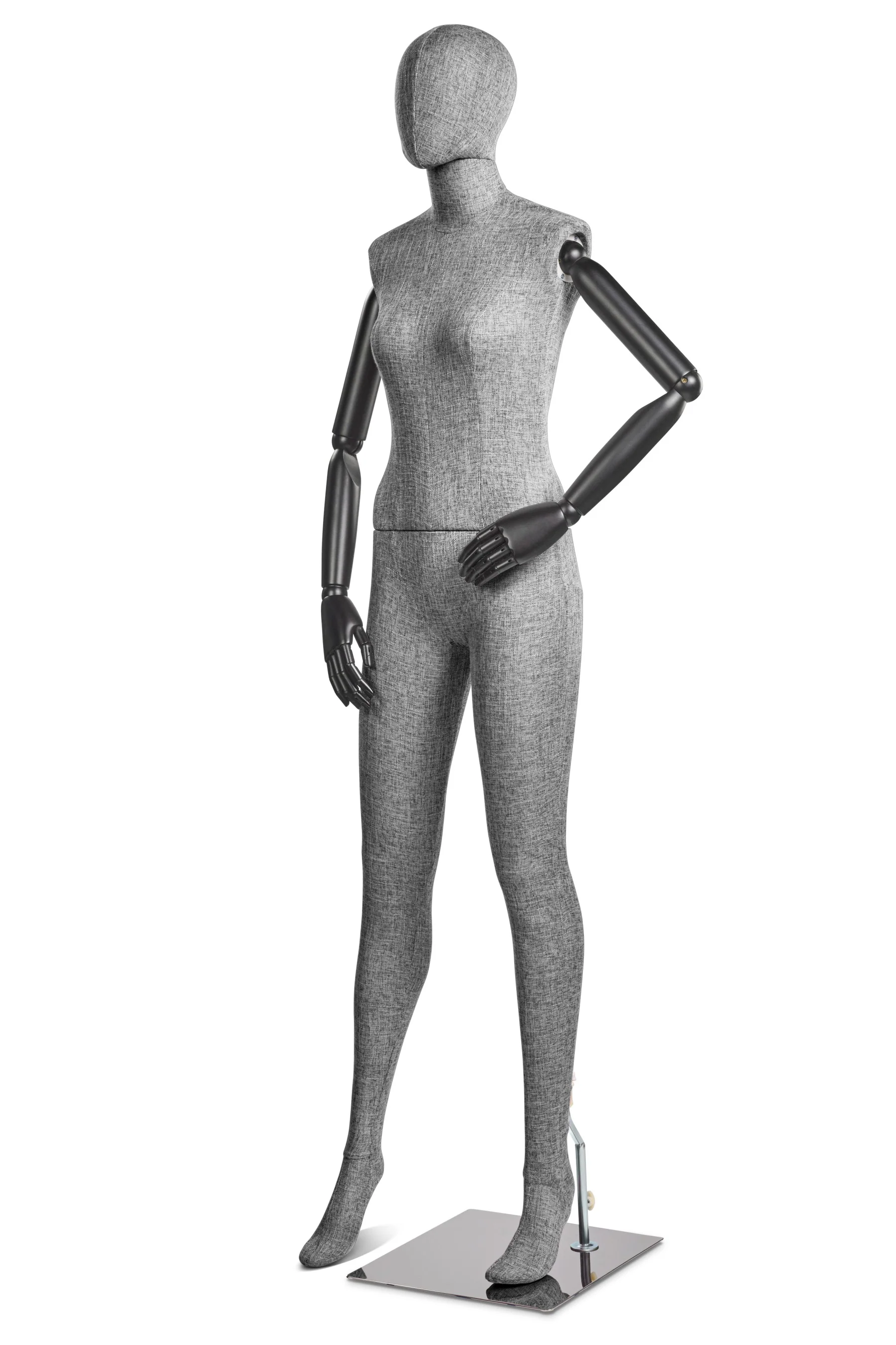 Female Fabric Wrapped Mannequin in Standing or Sitting Pose w/ Articulating Arms (WP Series) - Image 140