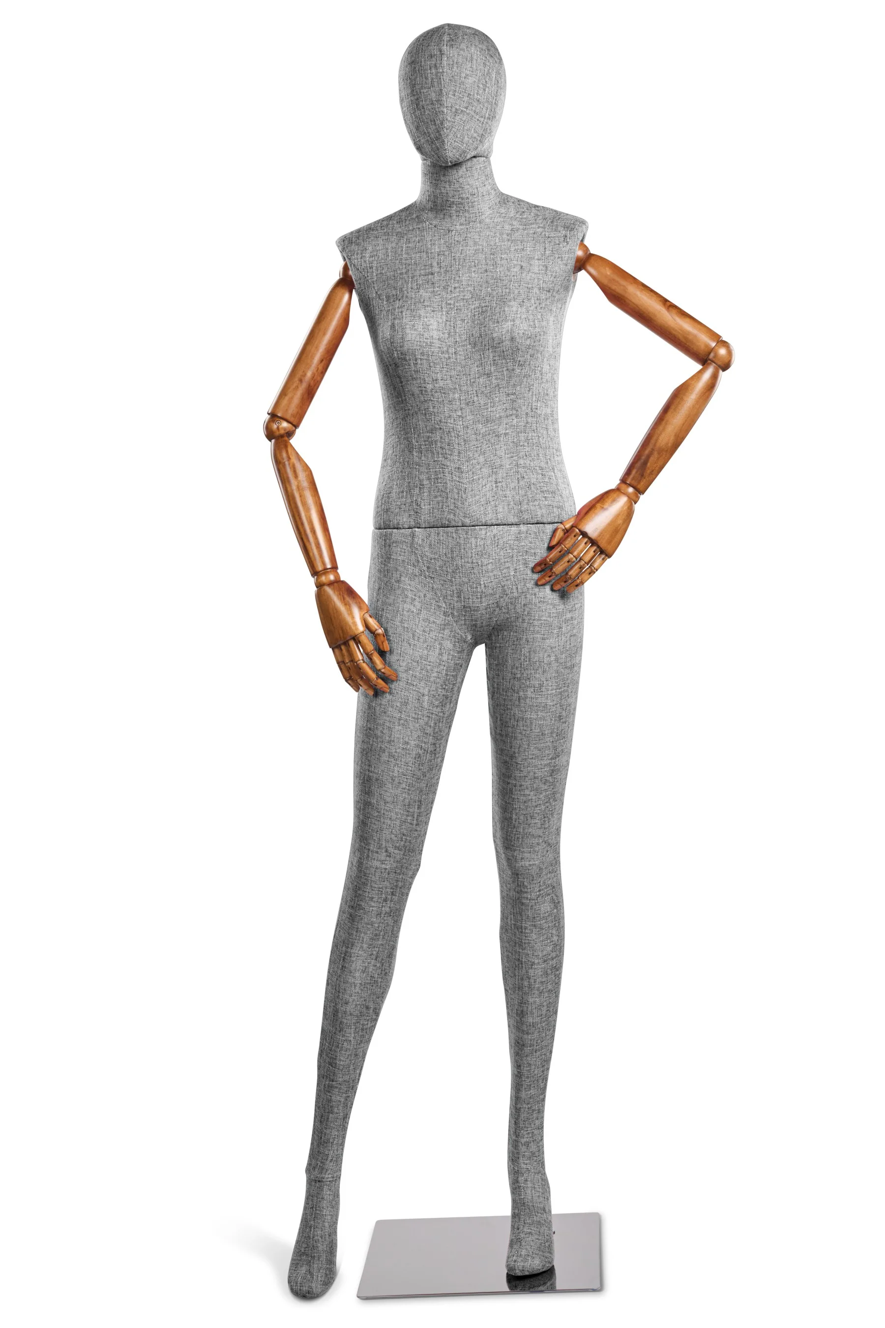 Female Fabric Wrapped Mannequin in Standing or Sitting Pose w/ Articulating Arms (WP Series) - Image 144