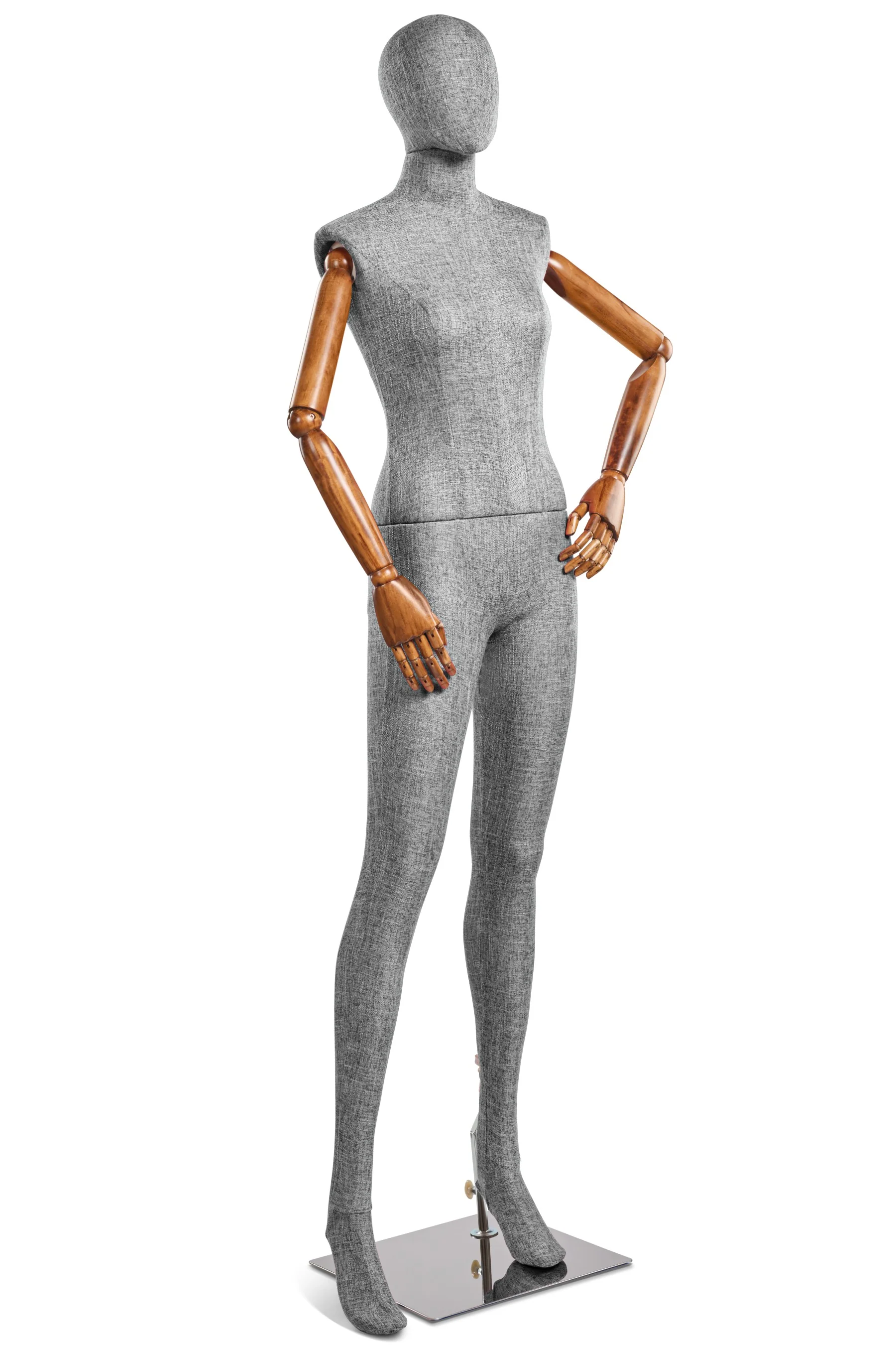 Female Fabric Wrapped Mannequin in Standing or Sitting Pose w/ Articulating Arms (WP Series) - Image 146