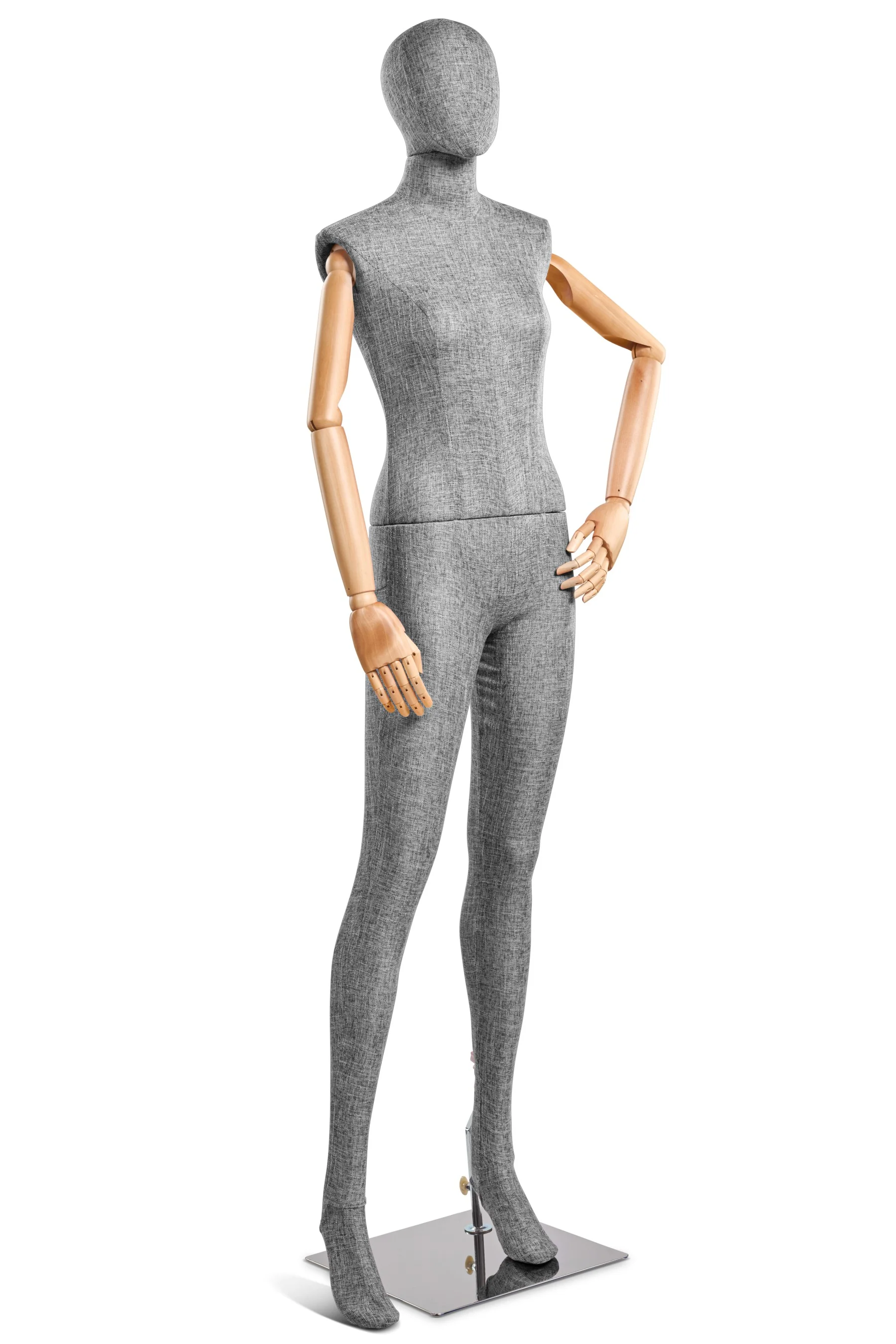 Female Fabric Wrapped Mannequin in Standing or Sitting Pose w/ Articulating Arms (WP Series) - Image 151