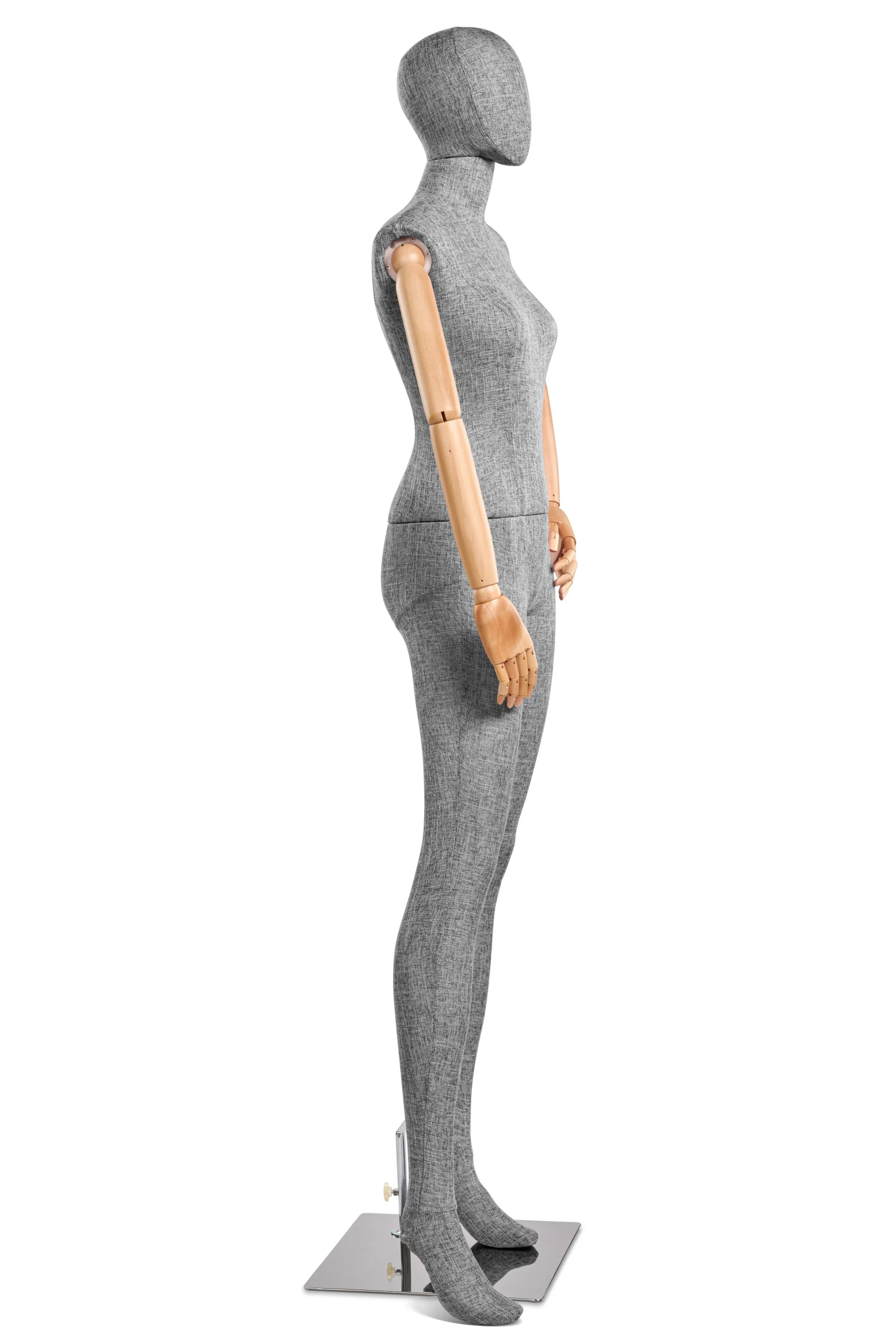 Female Fabric Wrapped Mannequin in Standing or Sitting Pose w/ Articulating Arms (WP Series) - Image 153