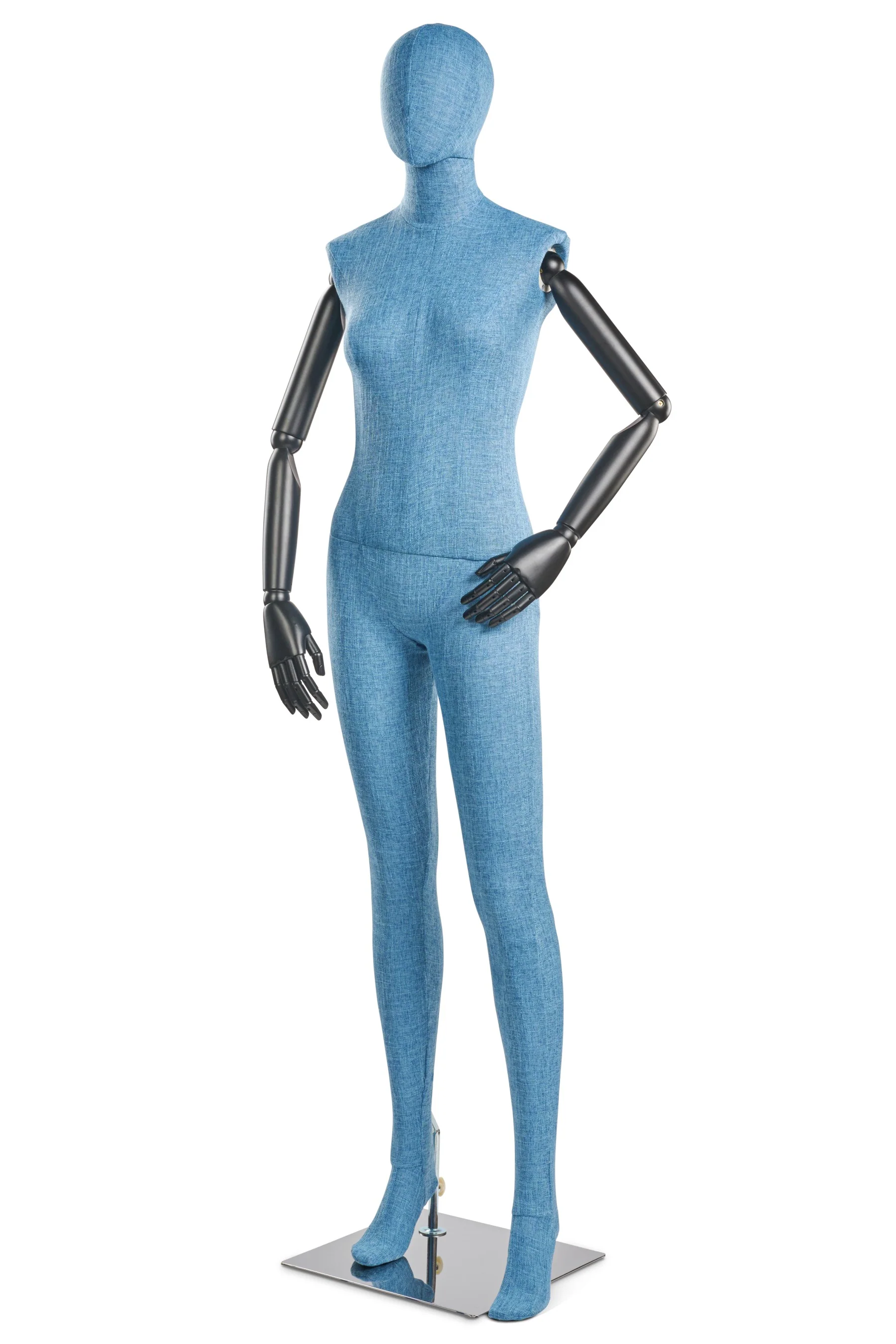 Female Fabric Wrapped Mannequin in Standing or Sitting Pose w/ Articulating Arms (WP Series) - Image 170