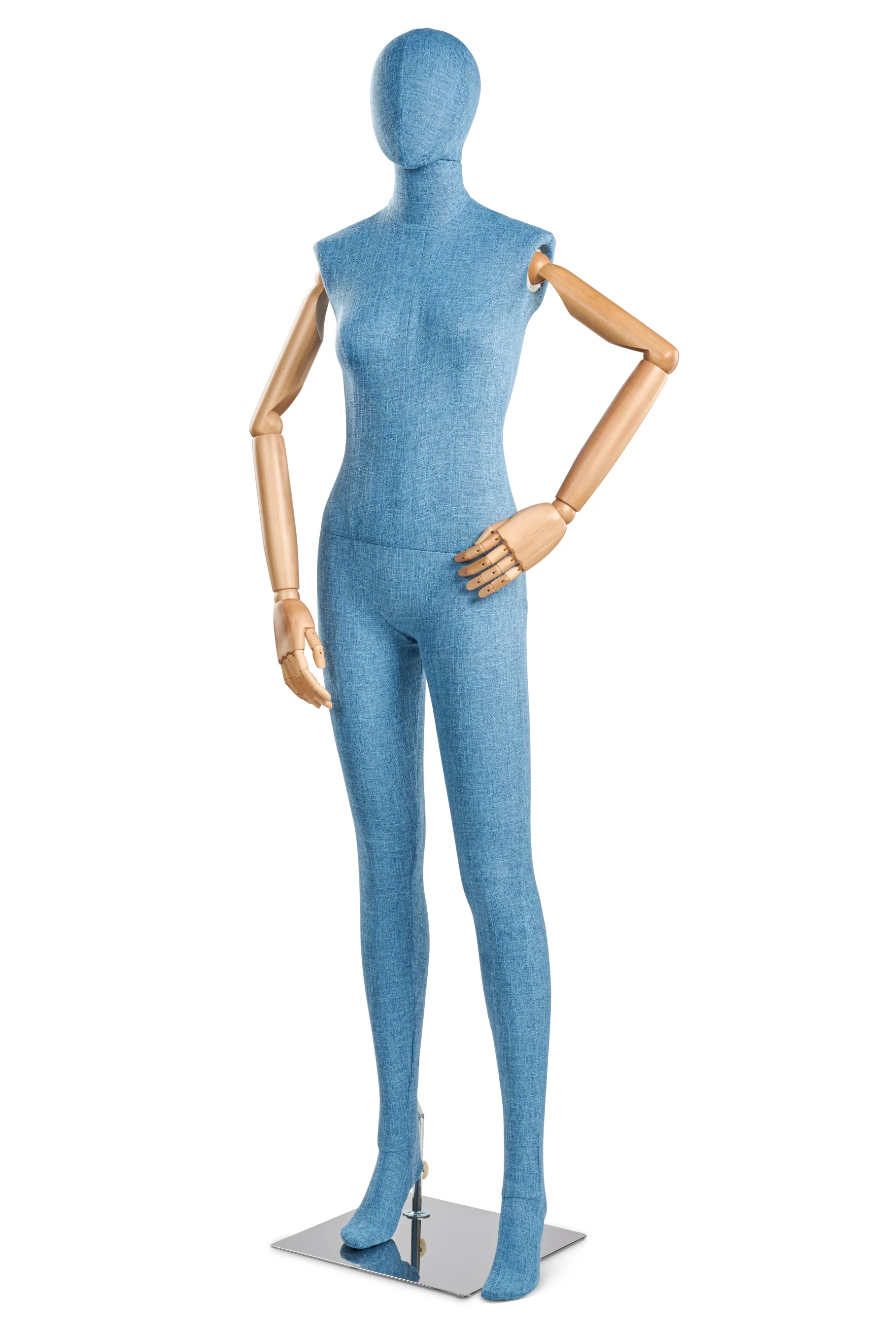 Female Fabric Wrapped Mannequin in Standing or Sitting Pose w/ Articulating Arms (WP Series) - Image 180