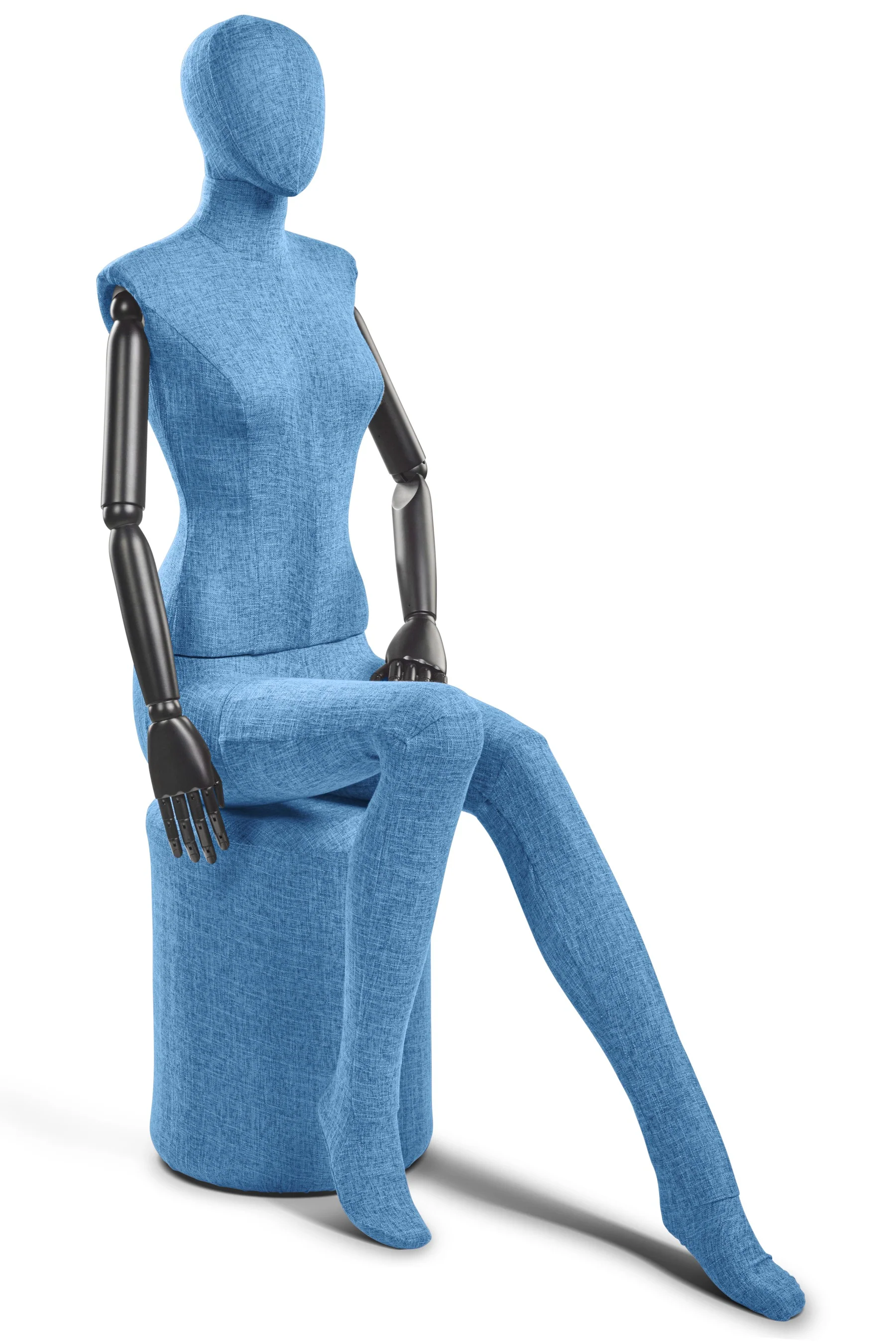 Female Fabric Wrapped Mannequin in Standing or Sitting Pose w/ Articulating Arms (WP Series) - Image 184