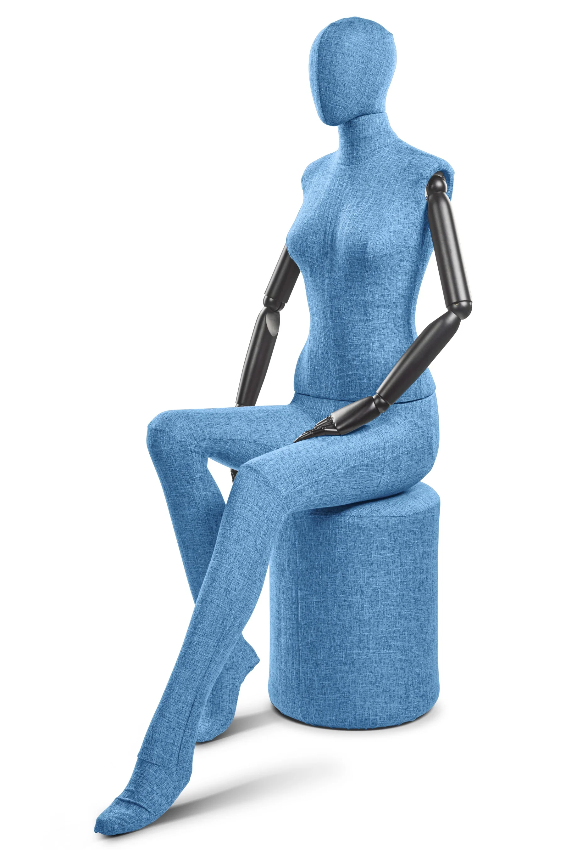 Female Fabric Wrapped Mannequin in Standing or Sitting Pose w/ Articulating Arms (WP Series) - Image 185