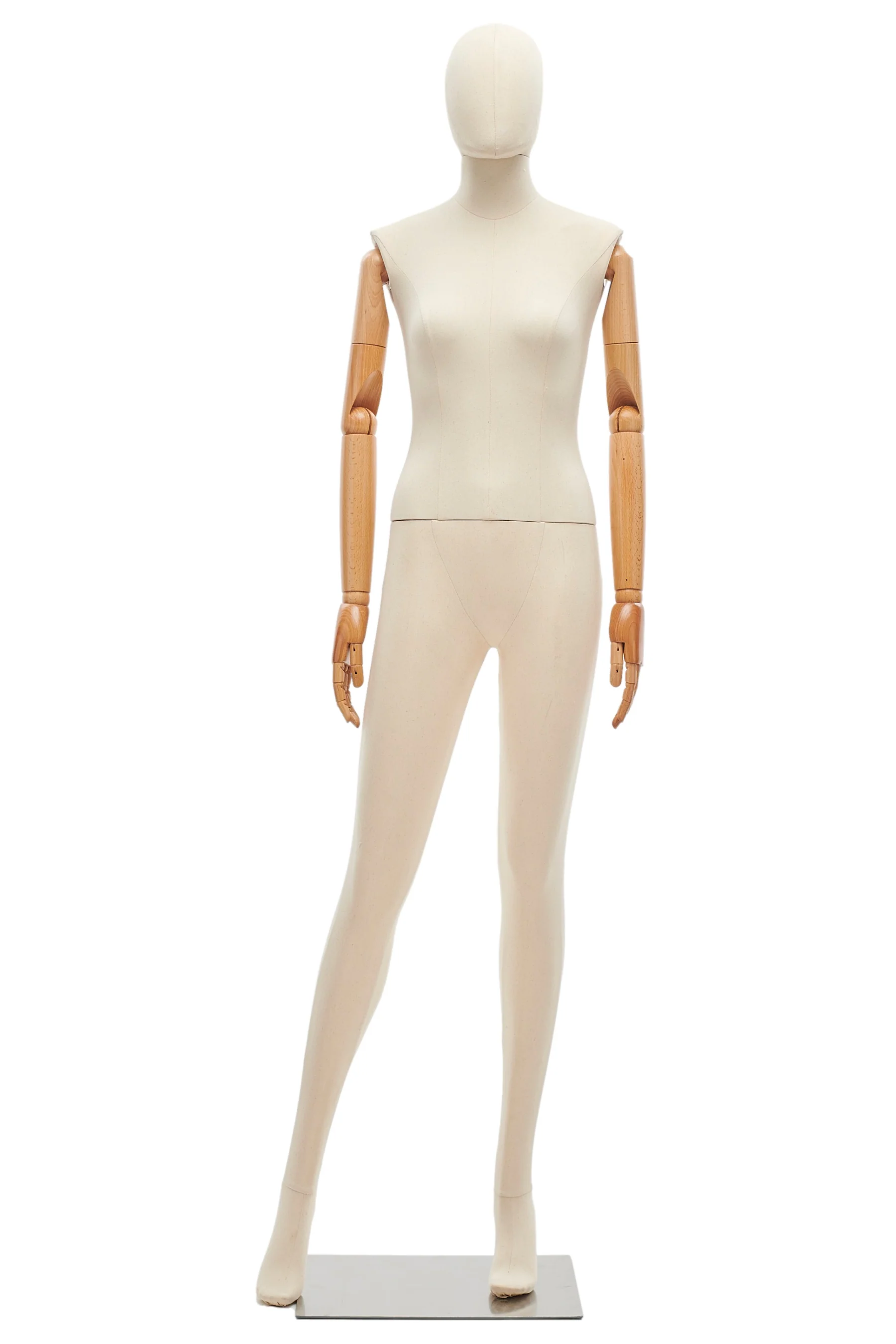 Female Fabric Wrapped Mannequin in Standing or Sitting Pose w/ Articulating Arms (WP Series) - Image 19