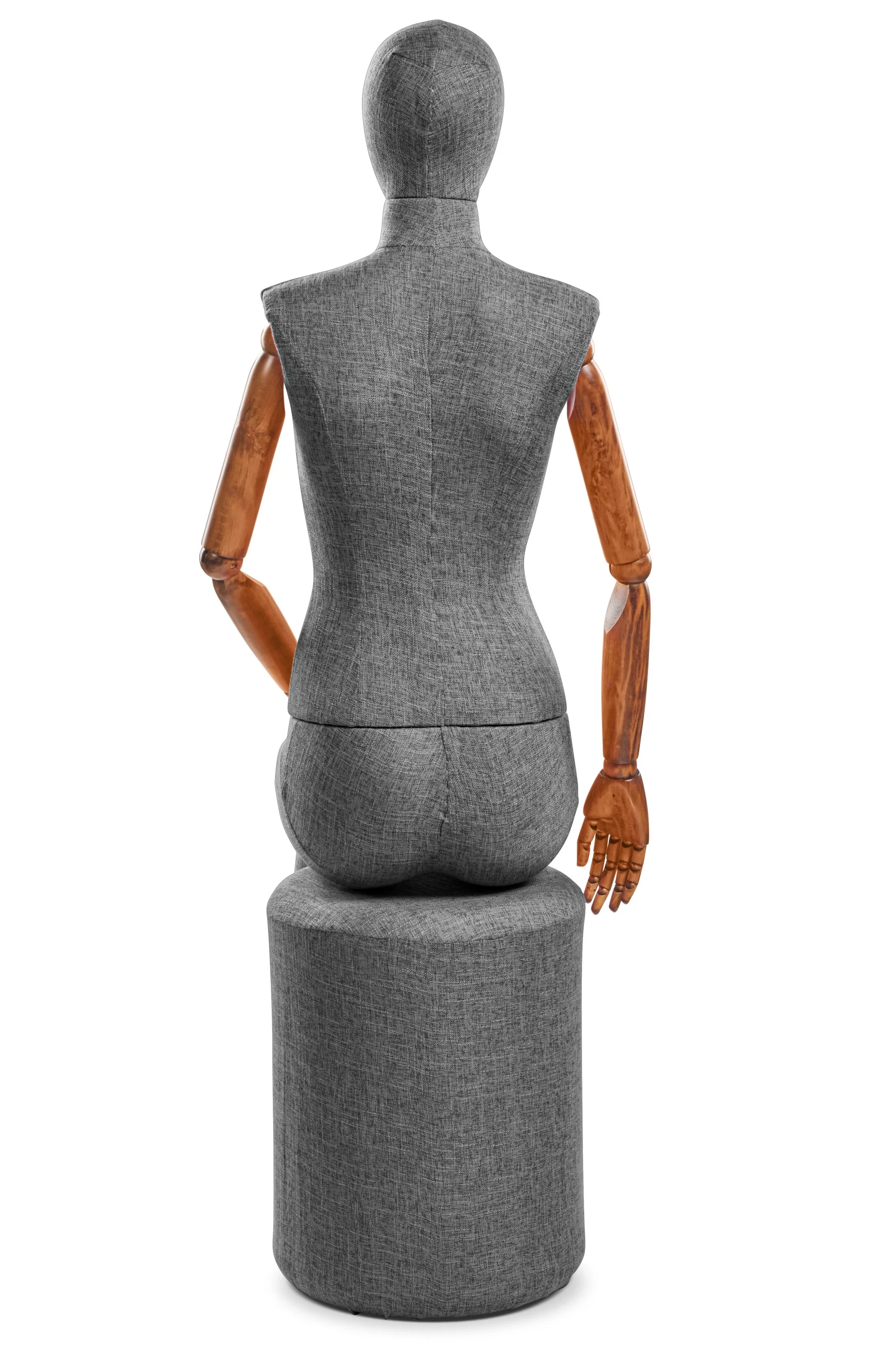 Female Fabric Wrapped Mannequin in Standing or Sitting Pose w/ Articulating Arms (WP Series) - Image 206